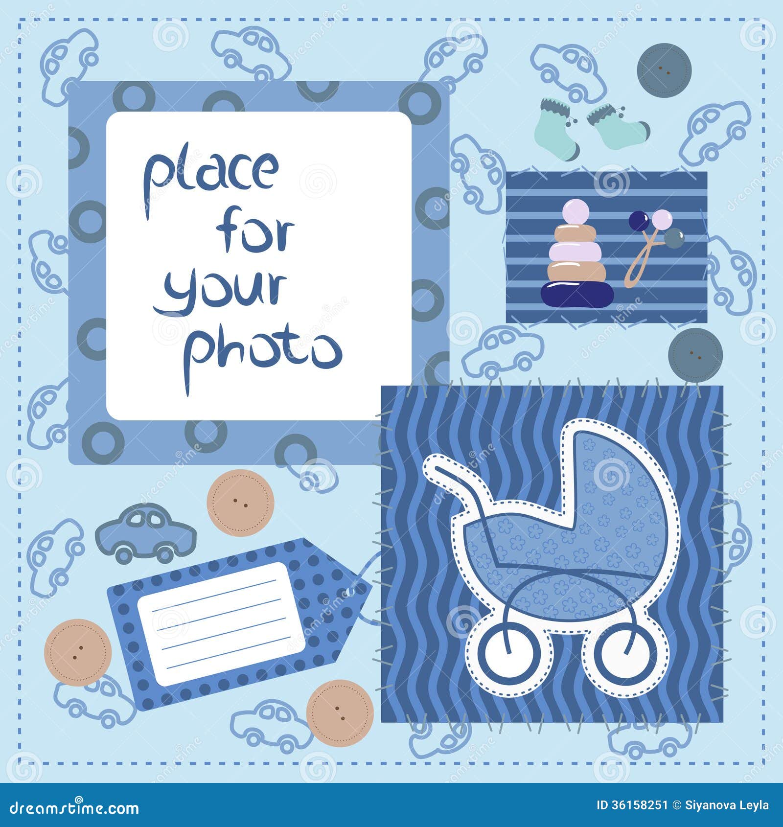 Photo frame for little boy stock vector. Illustration of child - 36158251