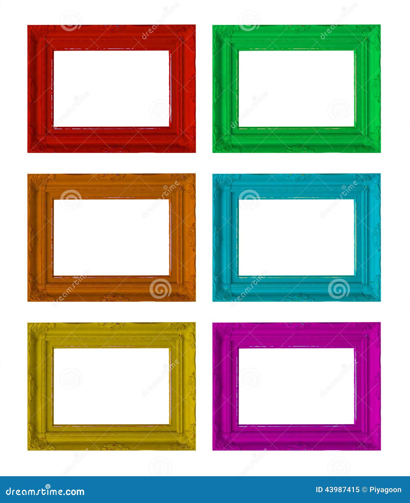 Photo frames on the white stock image. Image of photograph 43987415