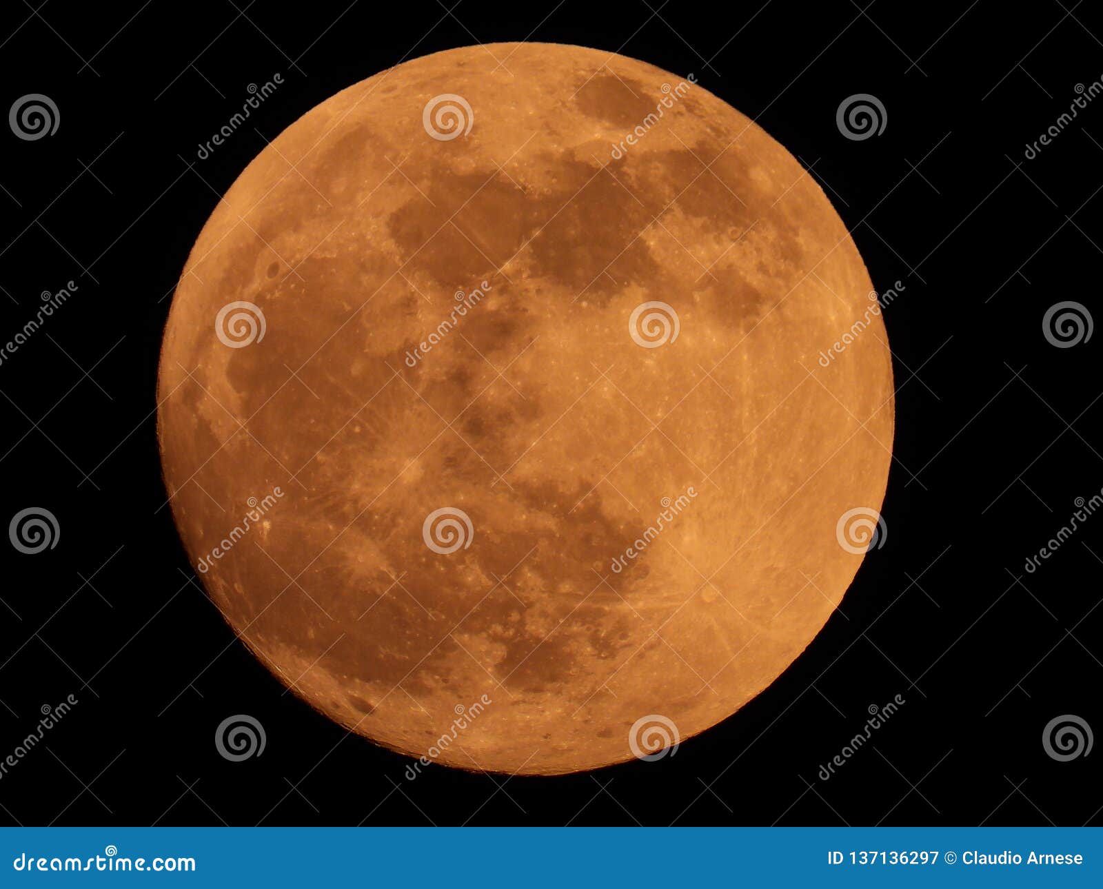 Photo of Full Moon from the Italian Sky Stock Image - Image of universe ...