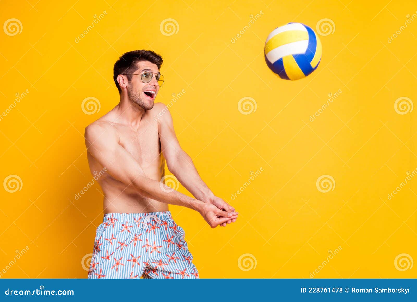 Naked Volleyball Player