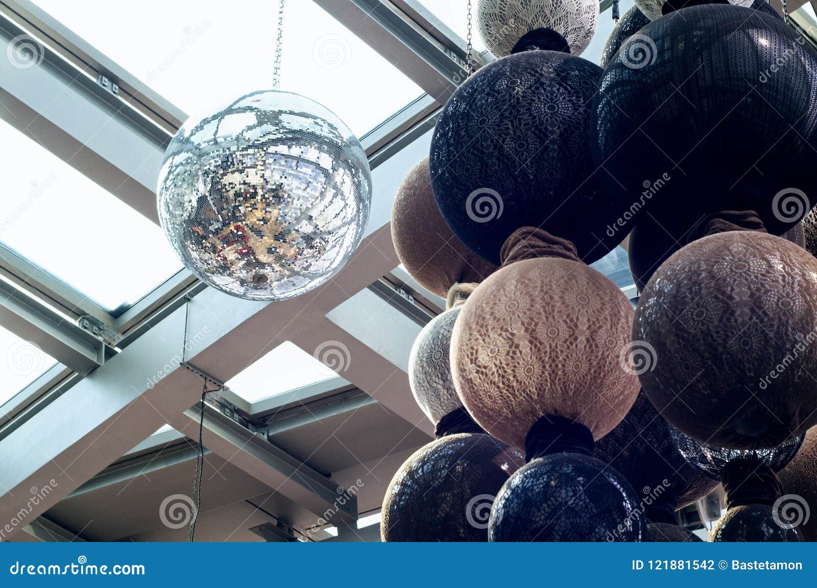 Disco Ball Stock Photo Image Of Garland Fluorescent 121881542