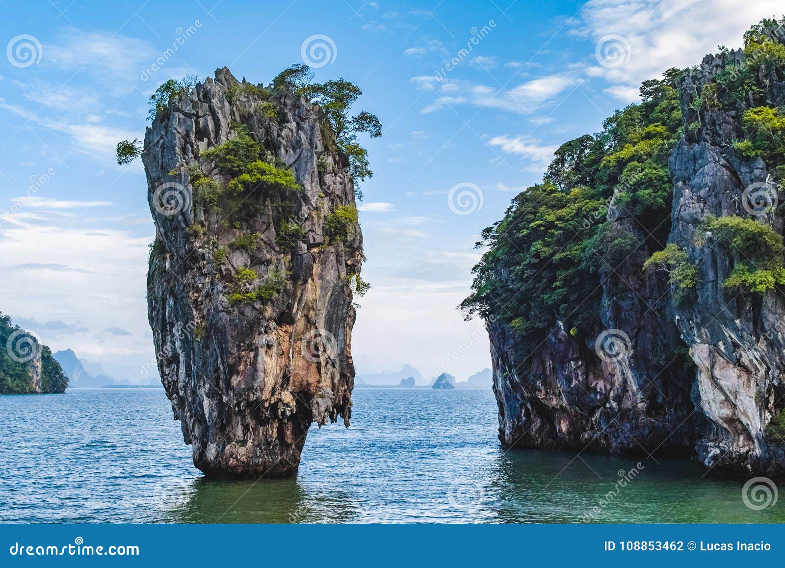 Girl in Front of Iconic Island in Phang Nga Bay, Thailand Stock Photo ...