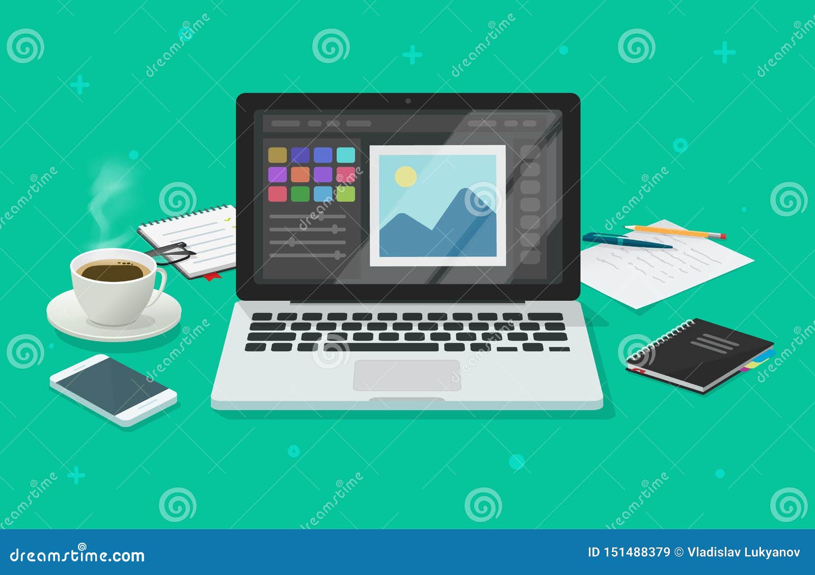 Photo or Graphic Editor on Computer Vector Illustration, Flat Cartoon Laptop Screen with Design or Image Editing Stock Vector - Illustration of laptop, professional: 151488379 Photo or Graphic Editor on Computer Vector Illustration, Flat Cartoon Laptop Screen with Design or Image Editing Stock Vector - Illustration of laptop, professional: 151488379