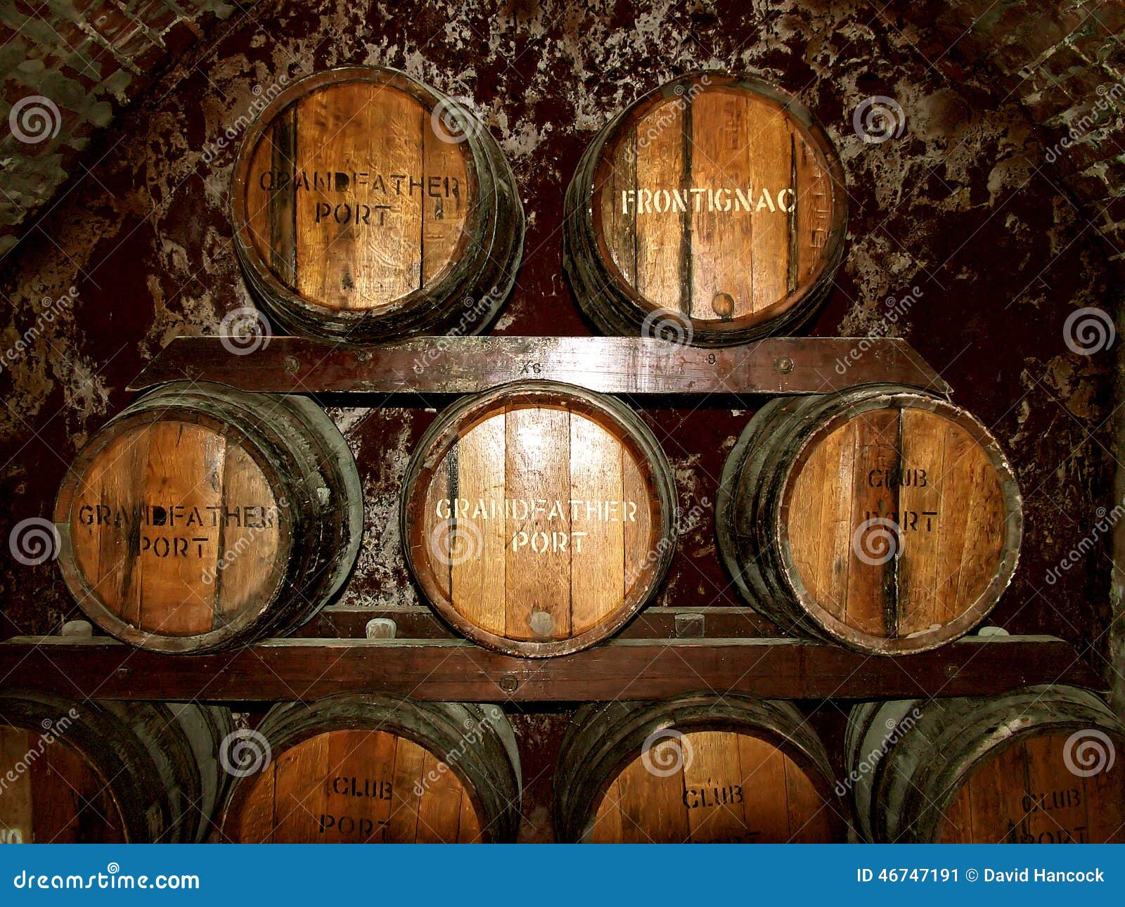 photo of historical wine barrels stacked