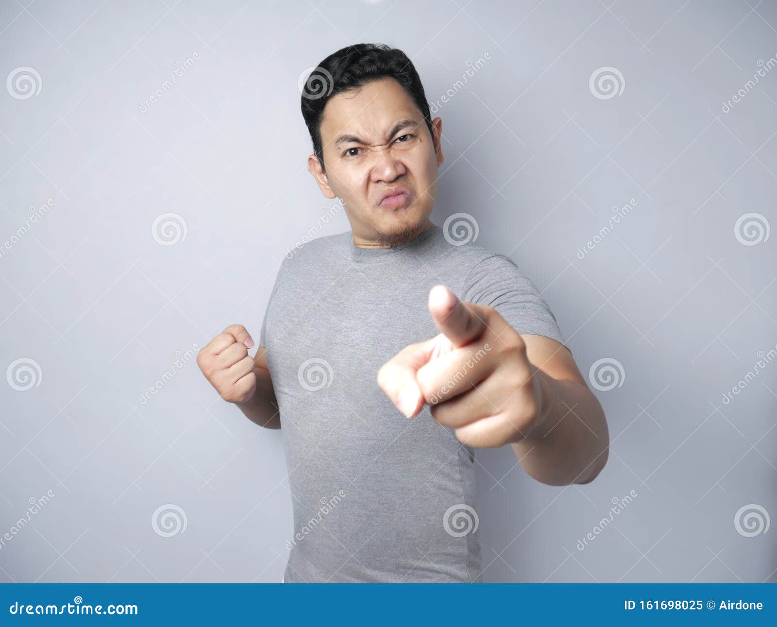 Angry Man Giving Warn stock image. Image of isolated - 161698025