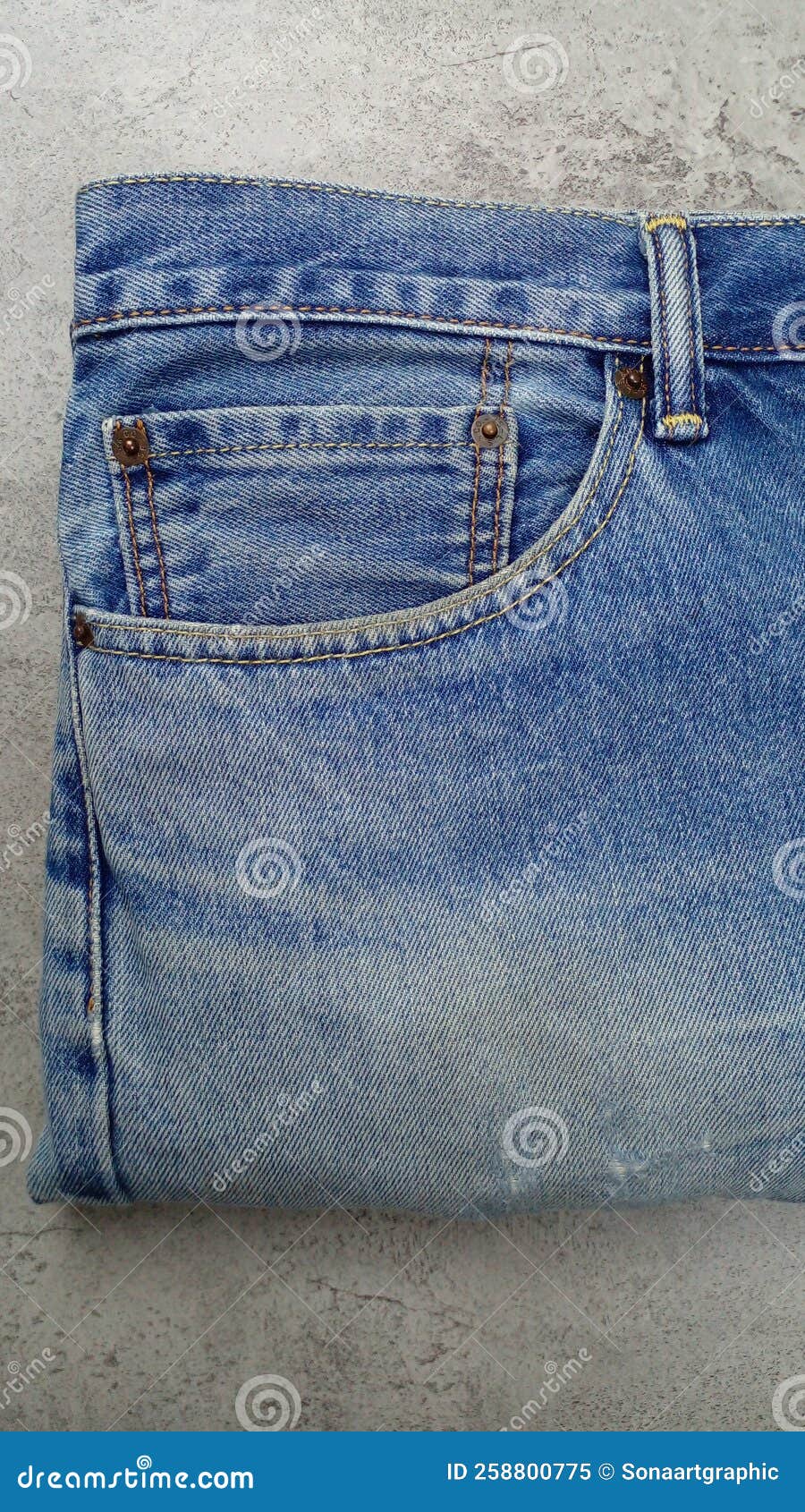 Photo of Jeans Stitching Detail Editorial Image Image of