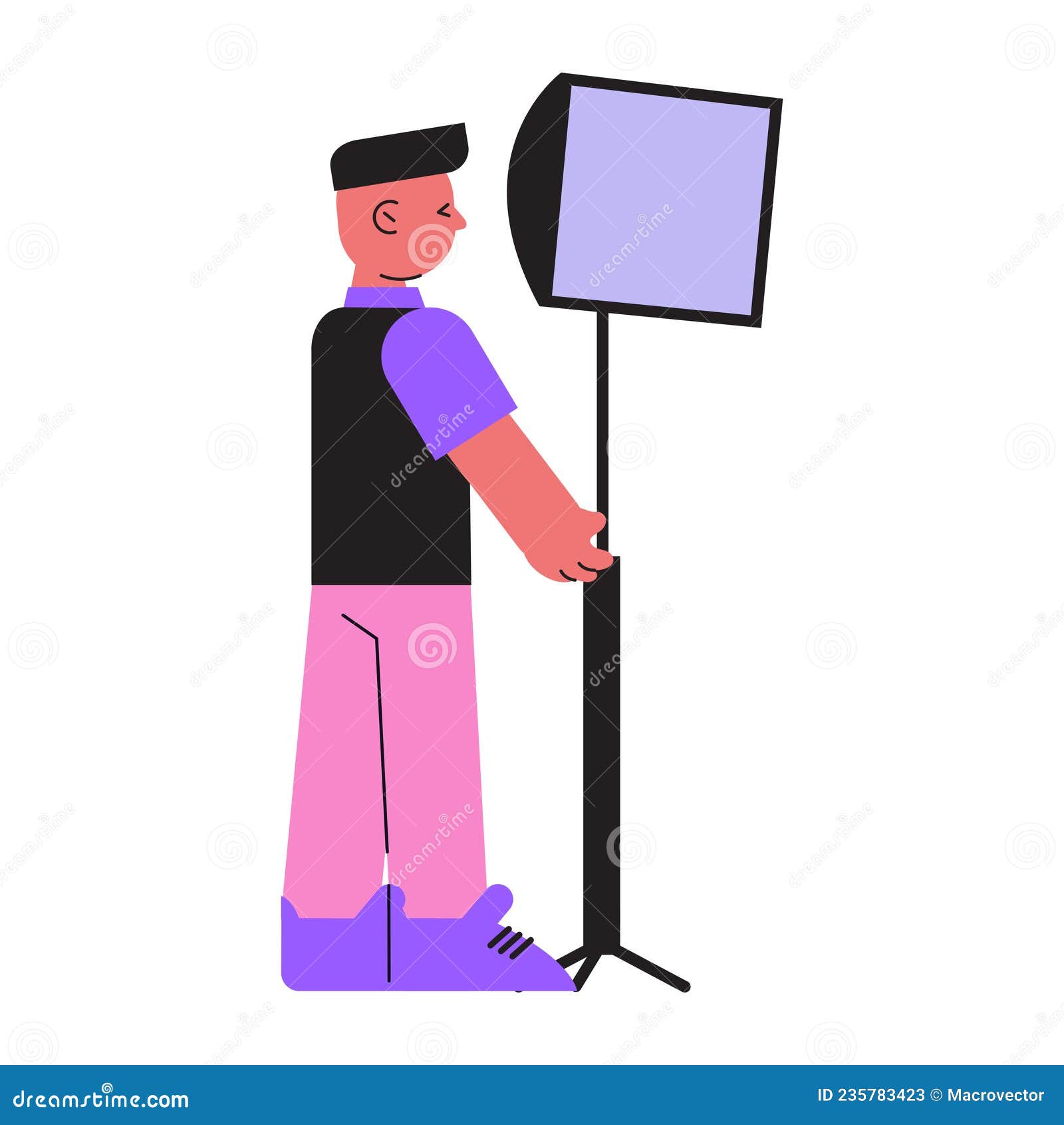 Photo Lighting Assistant Composition Stock Vector Illustration of