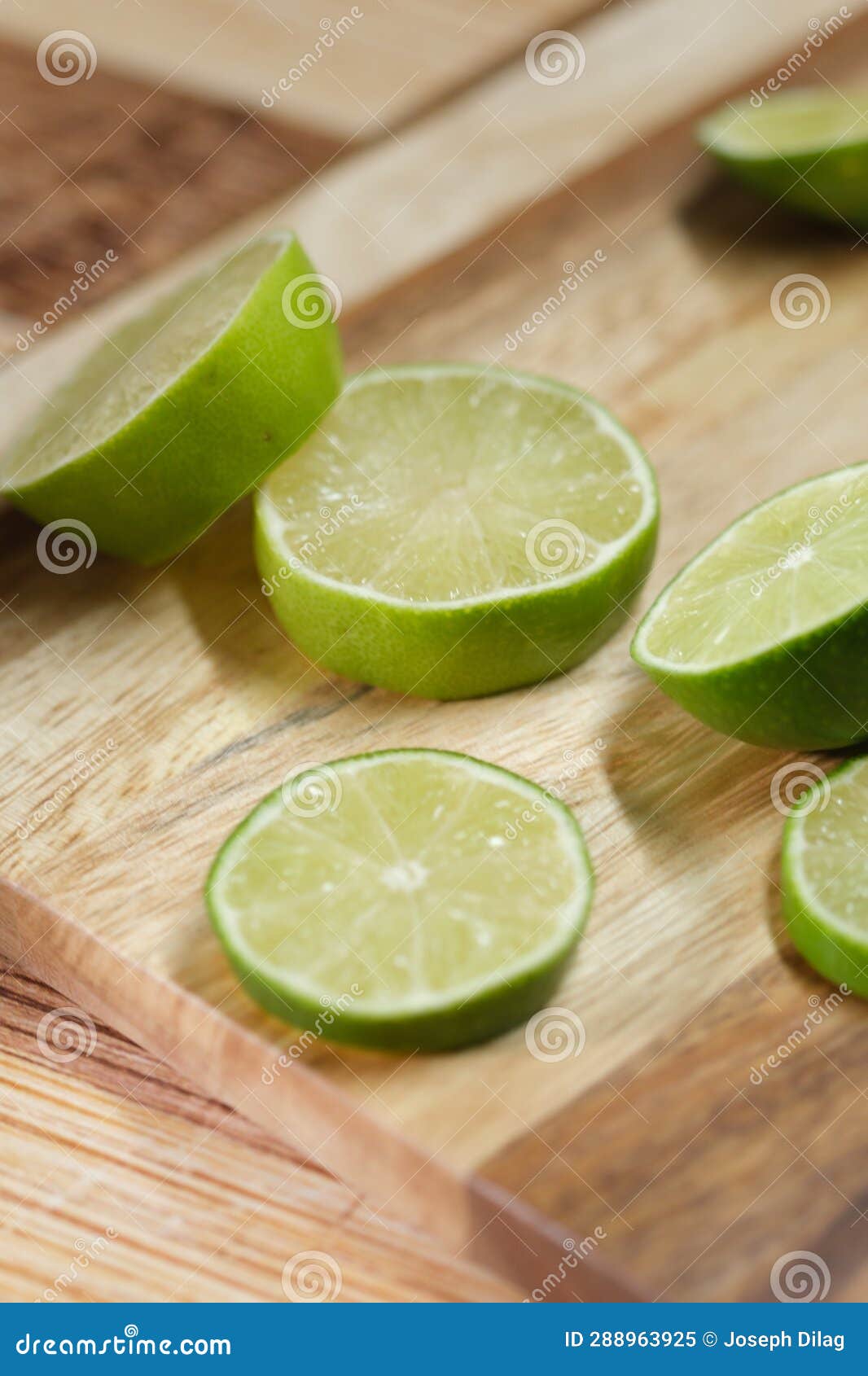 Cut Up Lime on the Cutting Board Stock Image Image of table, food
