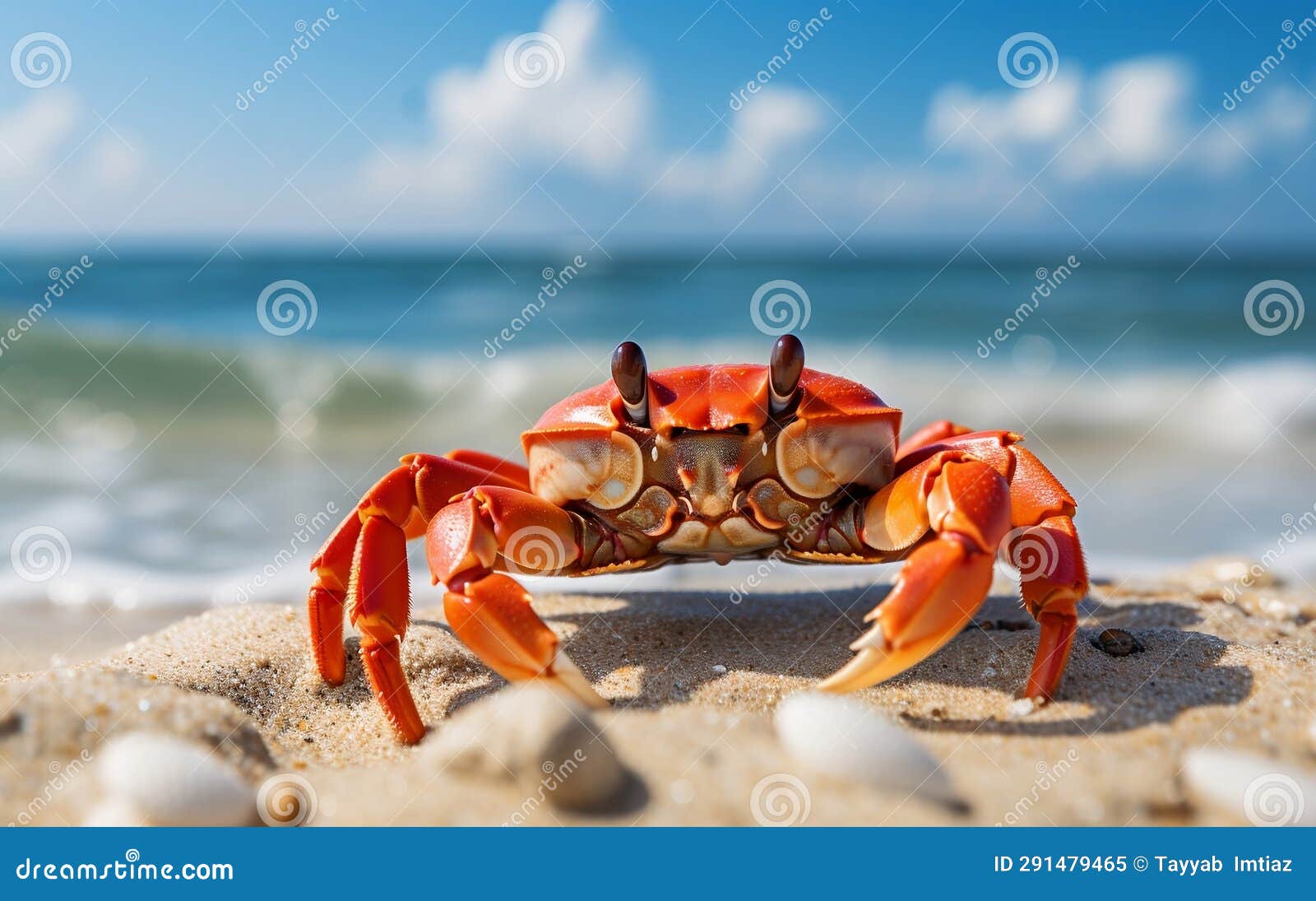 photo little cute crab at the beach by the o cean generative ai