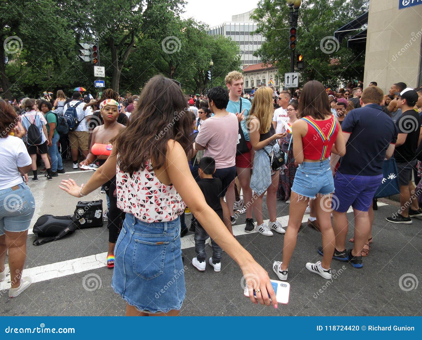 Big Crowd at the Capital Pride Parade in Washington DC Editorial Image ...