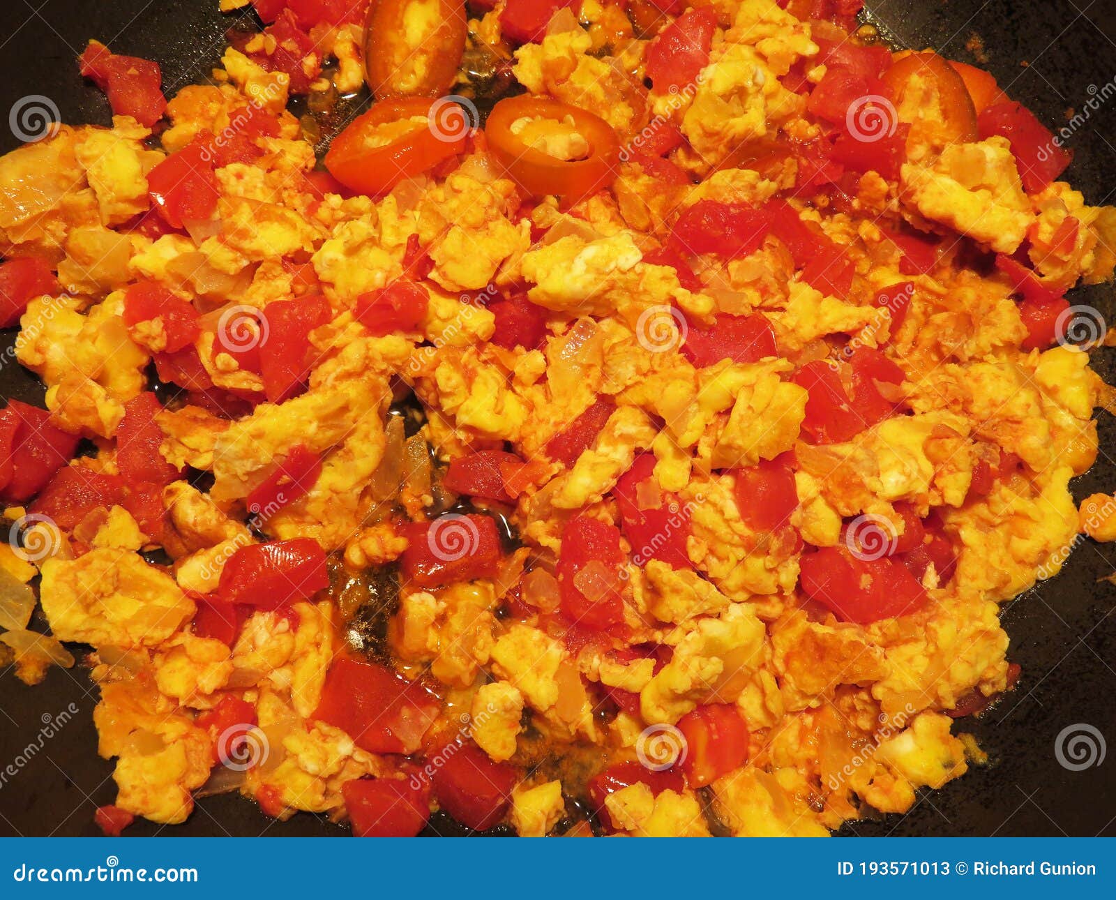Mexican Style Eggs for Breakfast Stock Image - Image of onion, food