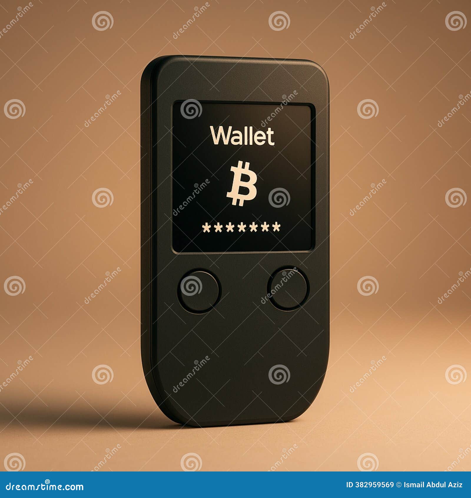 Photo Mockup of Bitcoin Wallet Device with Dynamic Bokeh Background Vector  Stock Image Stock Illustration - Illustration of black, screenshot:  382959569
