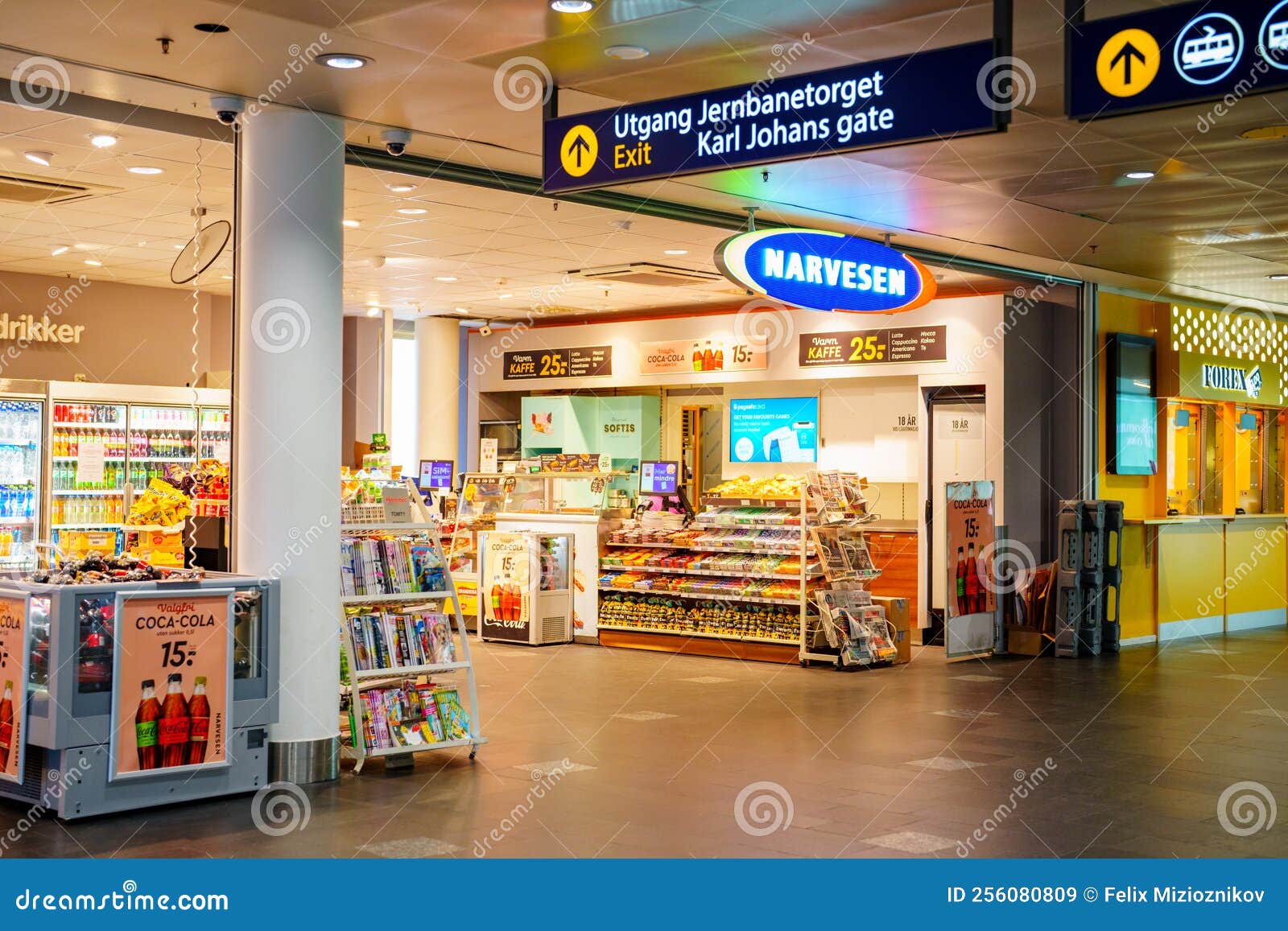 Photo of a Narvesen Store in Oslo Norway Editorial Stock Image Image