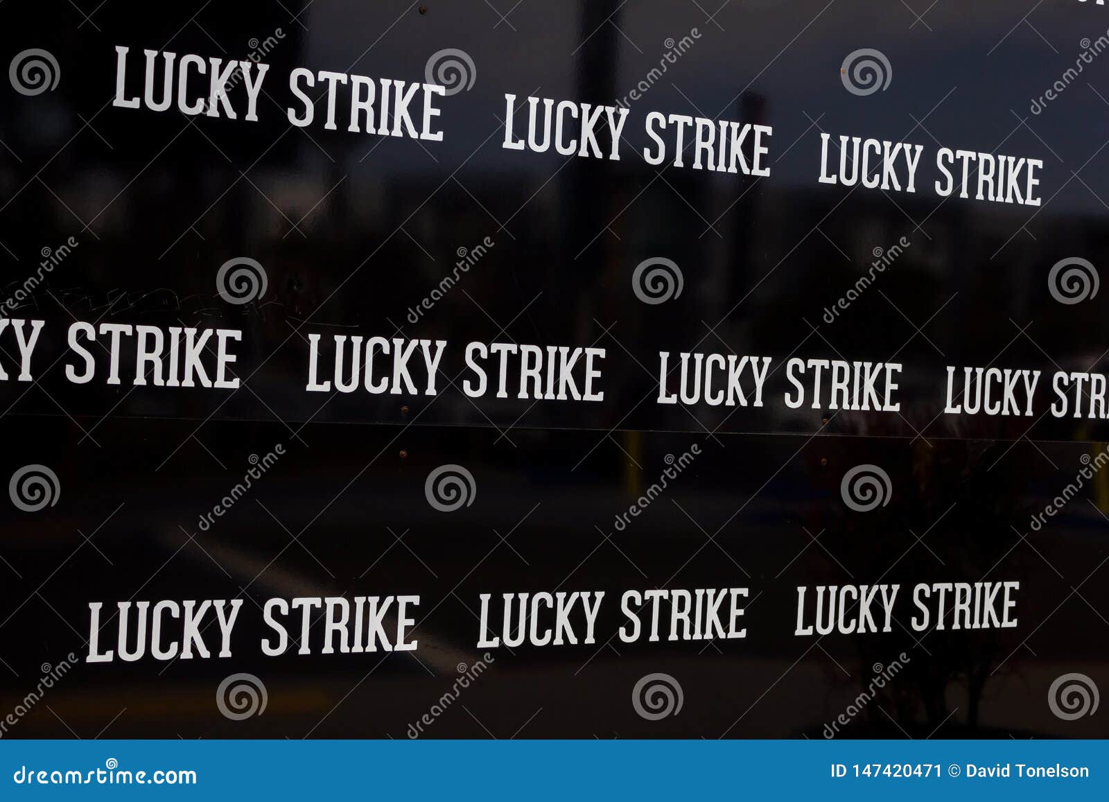 Lucky Strike Bowling Alley Sign Editorial Photo - Image of group