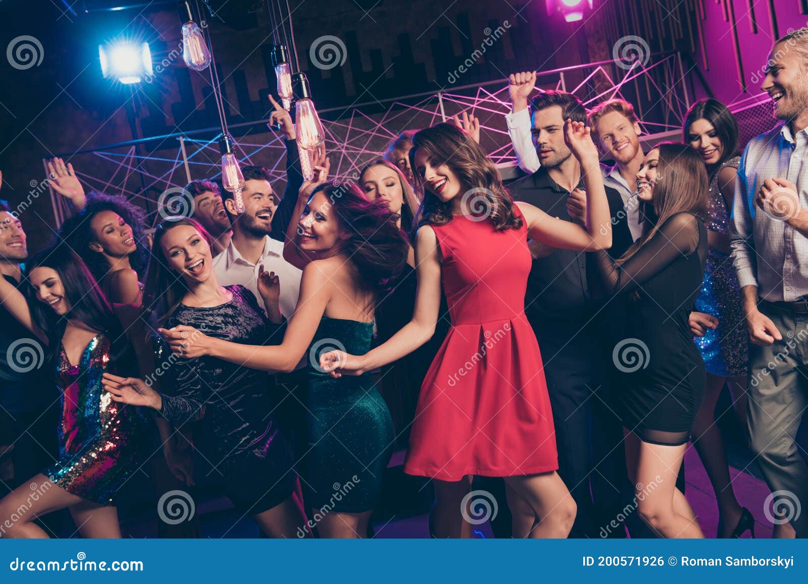 Photo Portrait of Relaxed People at Luxury New Year Party Stock Photo ...