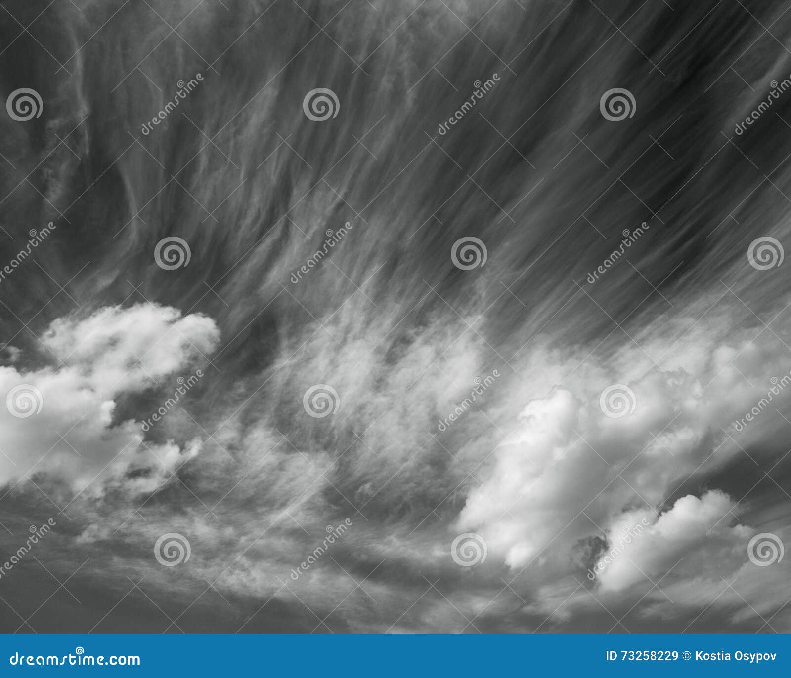 Photo Scenic Sky In Black And White Abstract Nature