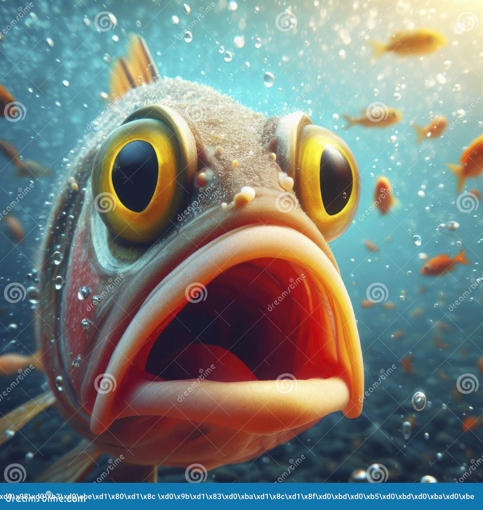 Photo of a Shocked Real Fish on Underwater Bokeh Background. Ai Generative  Stock Illustration - Illustration of shock, happy: 297729689