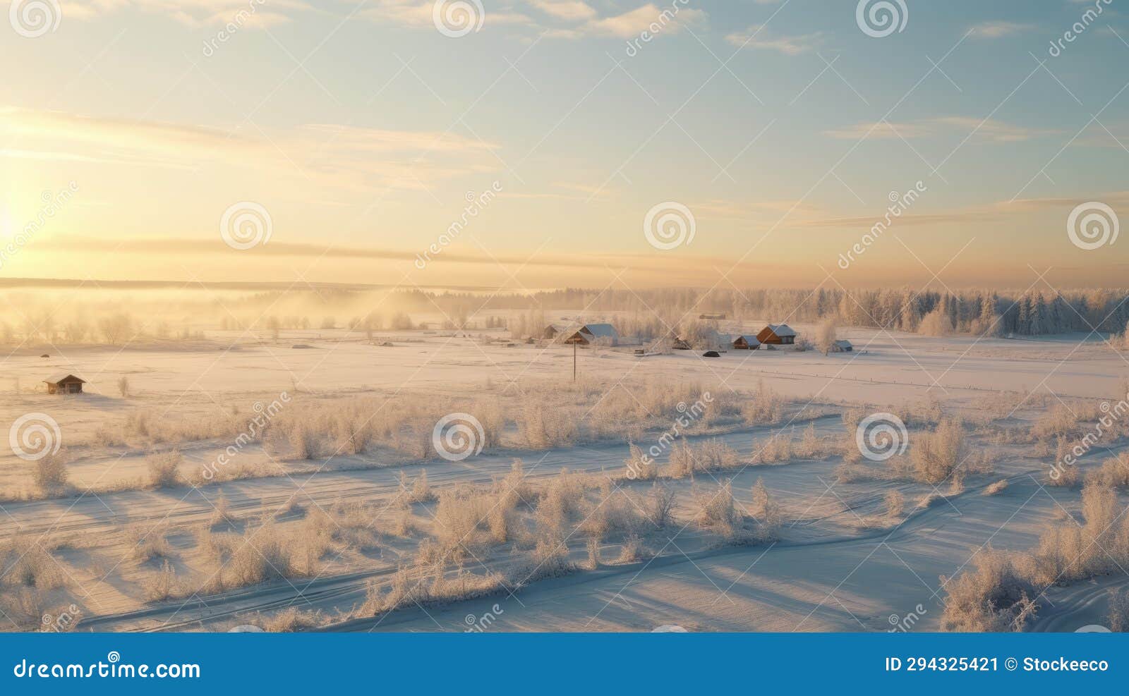 winter wonderland: a serene farm in rural finland
