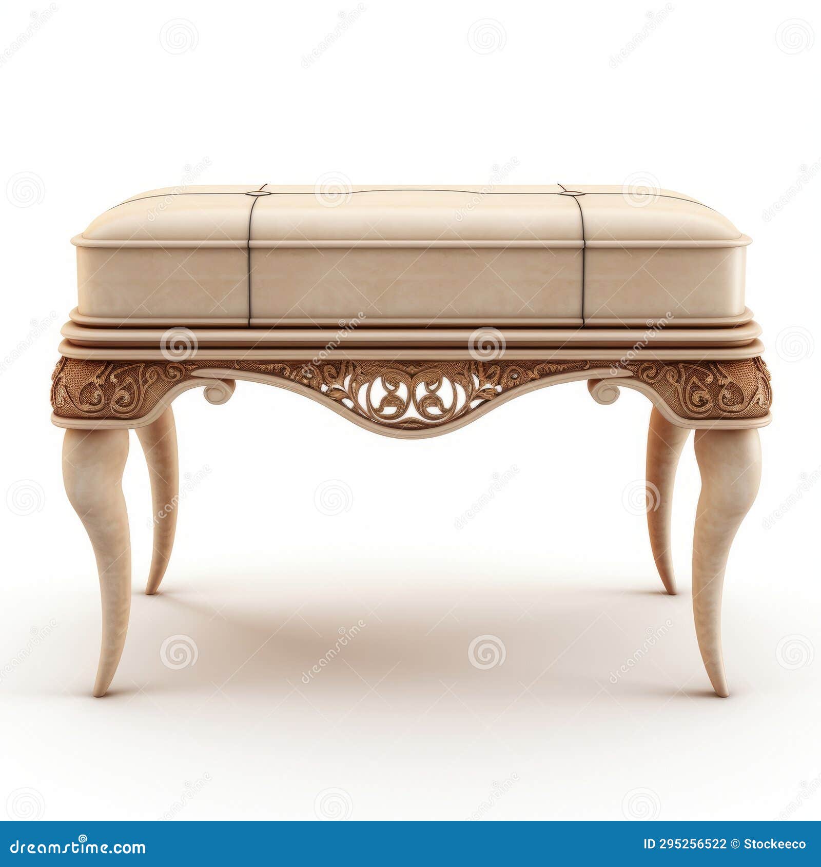 elegant 3d render of opulent ottoman with trunk