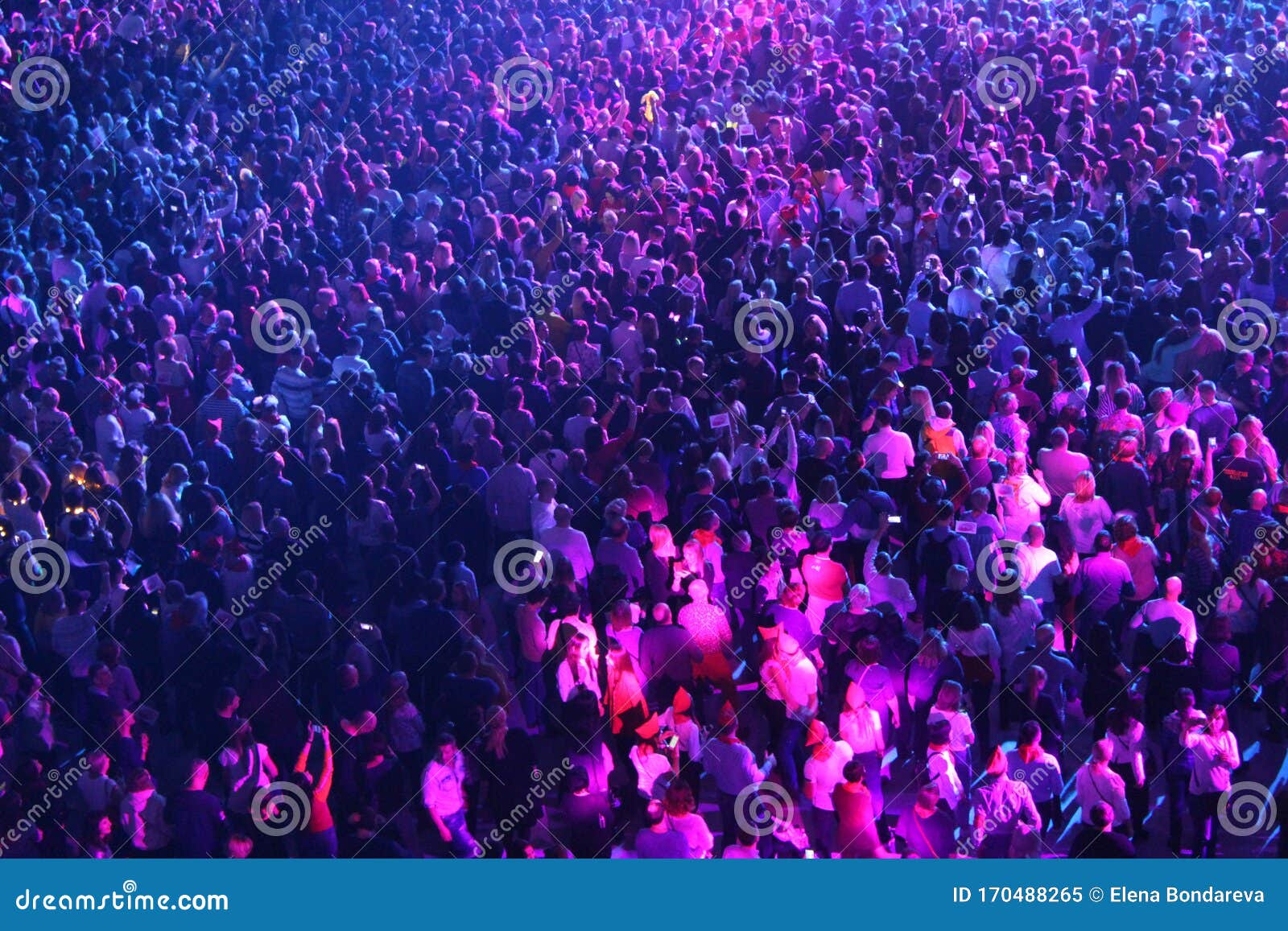 A Crowd of People in a Concert, Sports Hall at a Concert Editorial ...