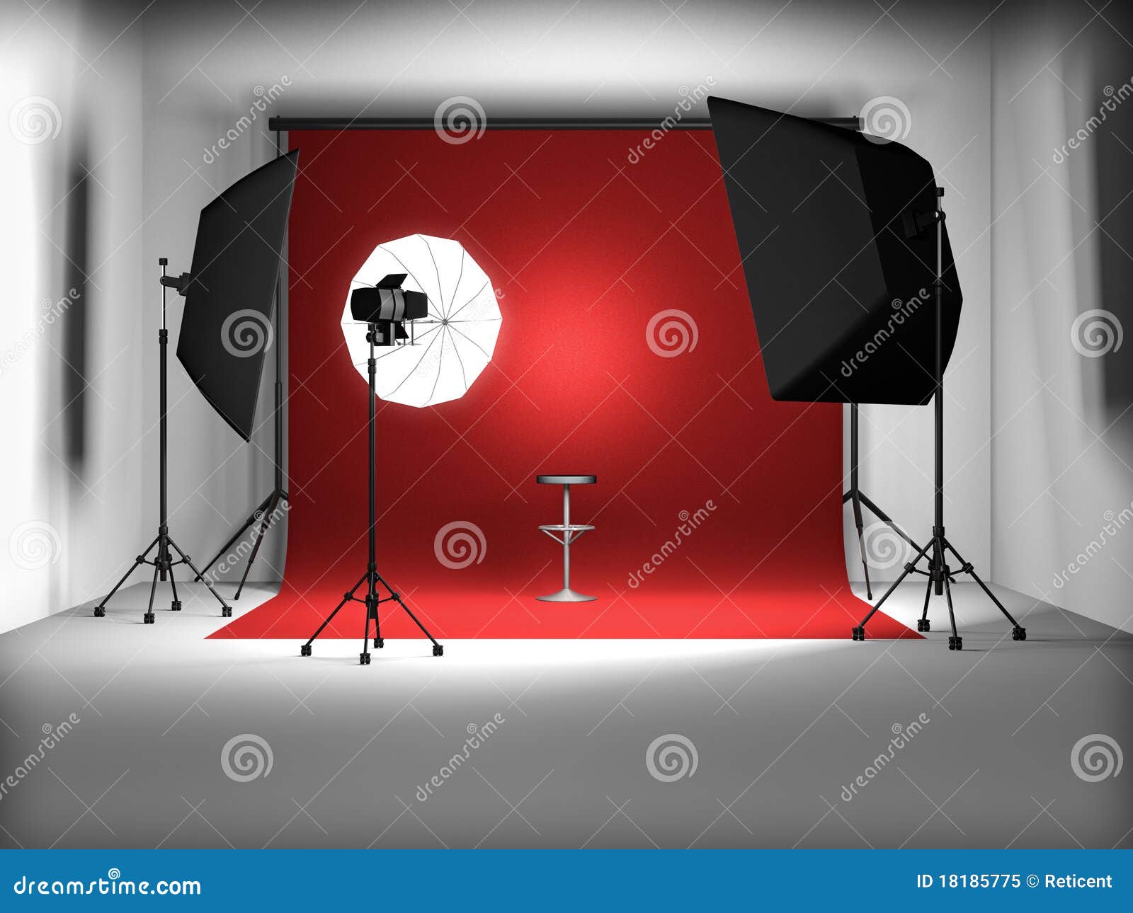 Photo studio stock illustration. Illustration of room 18185775