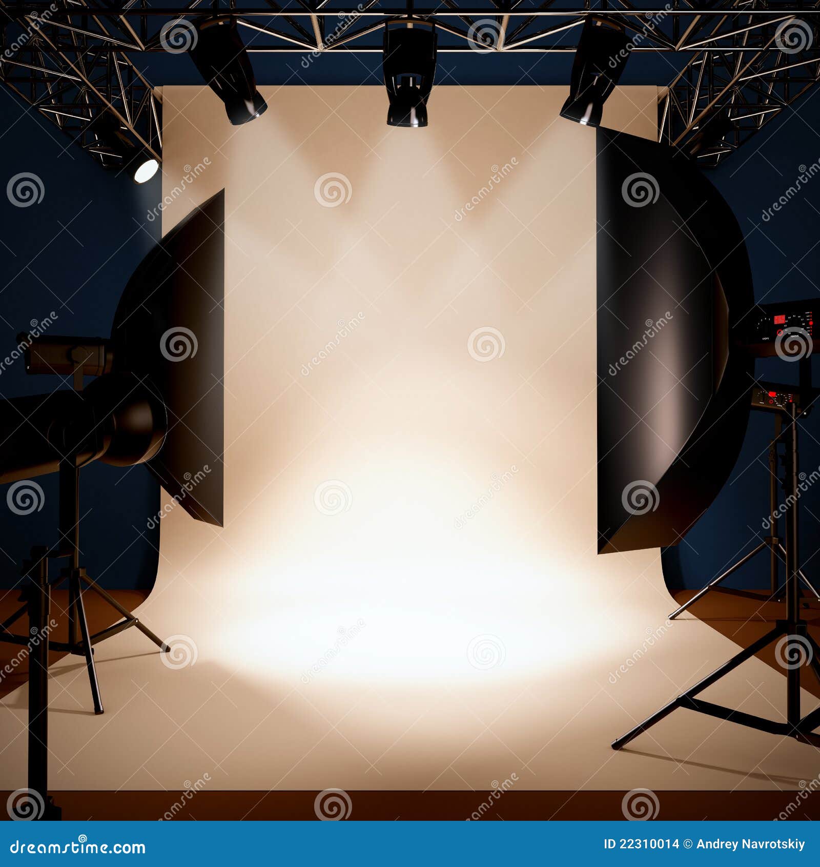 A Photo Studio Background Template. Stock Illustration - Illustration of  color, lamp: 22310014