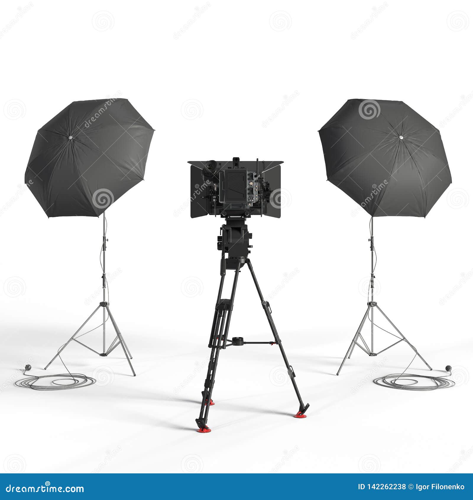 Photo Studio Equipment 3d Rendering Illustration Stock Photo