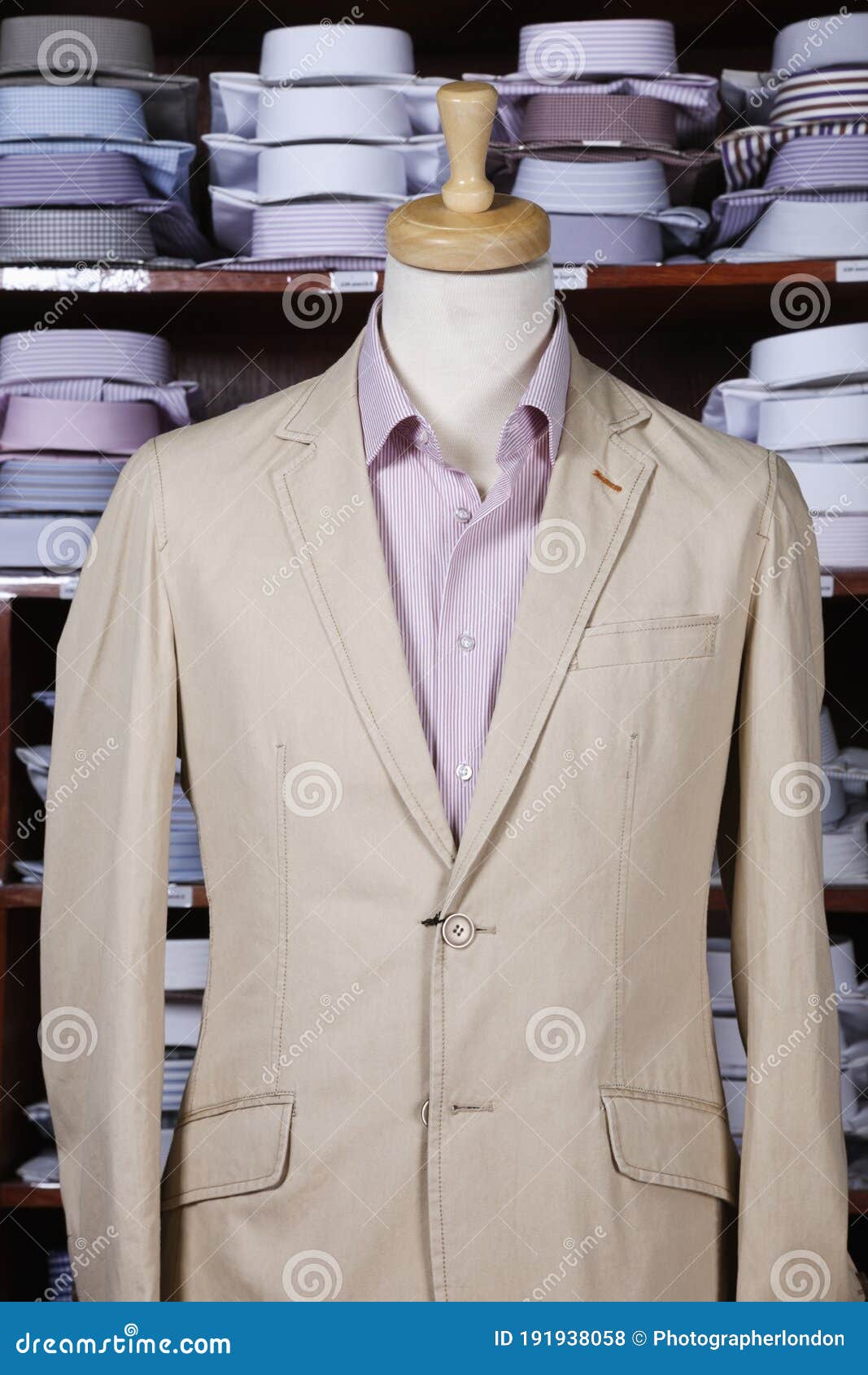 Suit on Tailor`s Dummy at Store Stock Photo - Image of fashion, dummy ...