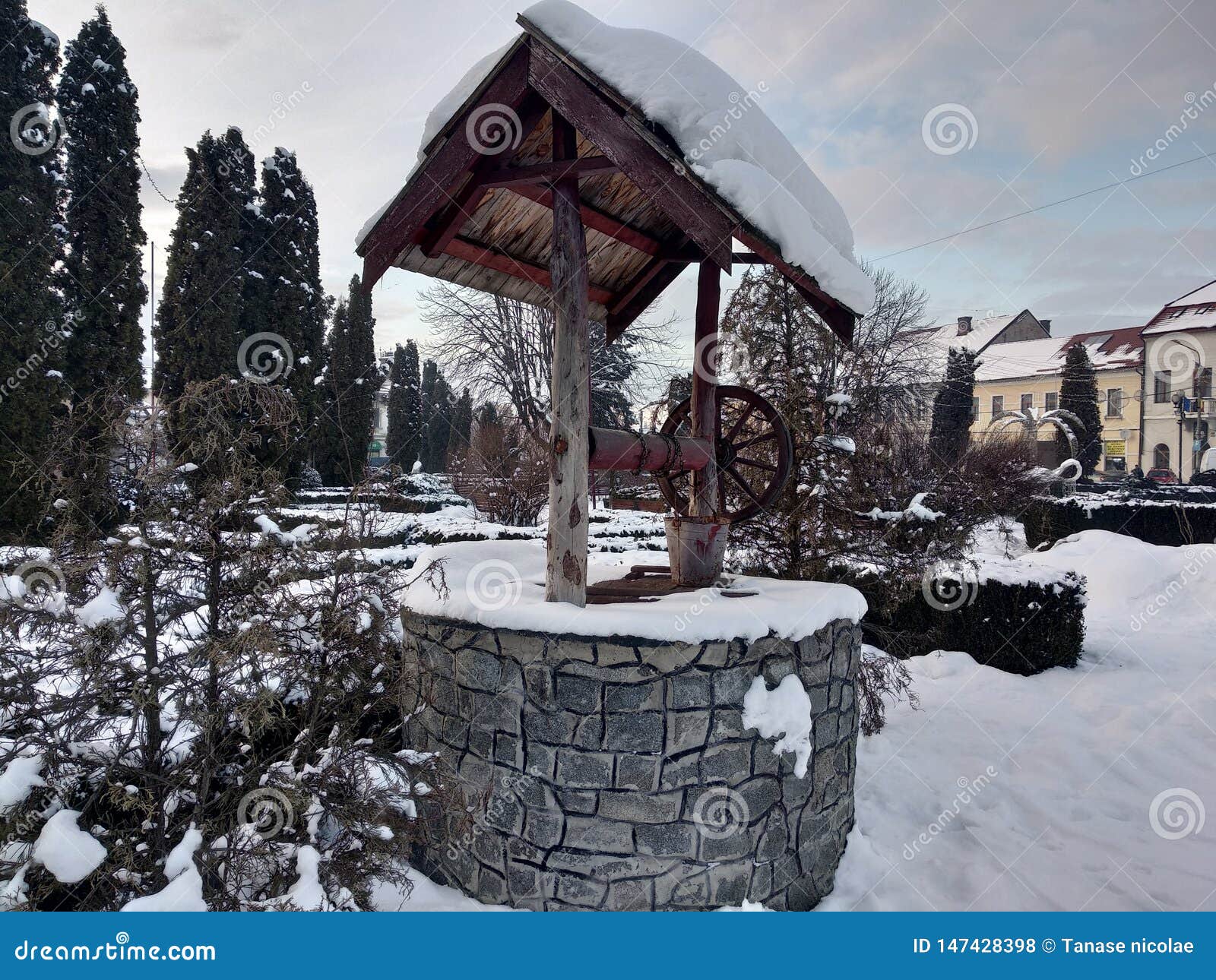 winter season city of nasaud, romania, transylvania