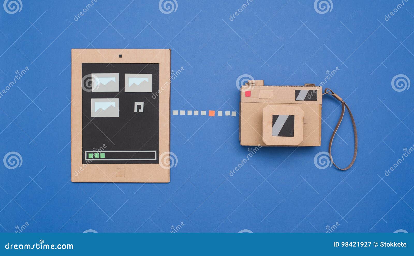 Photo Transfer from Camera To Tablet Stock Image Image of easy, brown