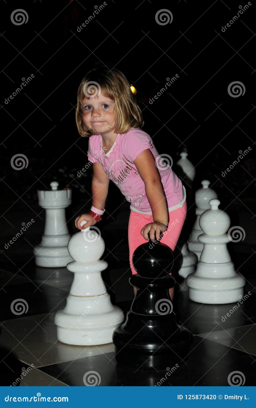 Girl and Big Chess in Hotel Egypt Stock Image - Image of blond, learn:  58699831