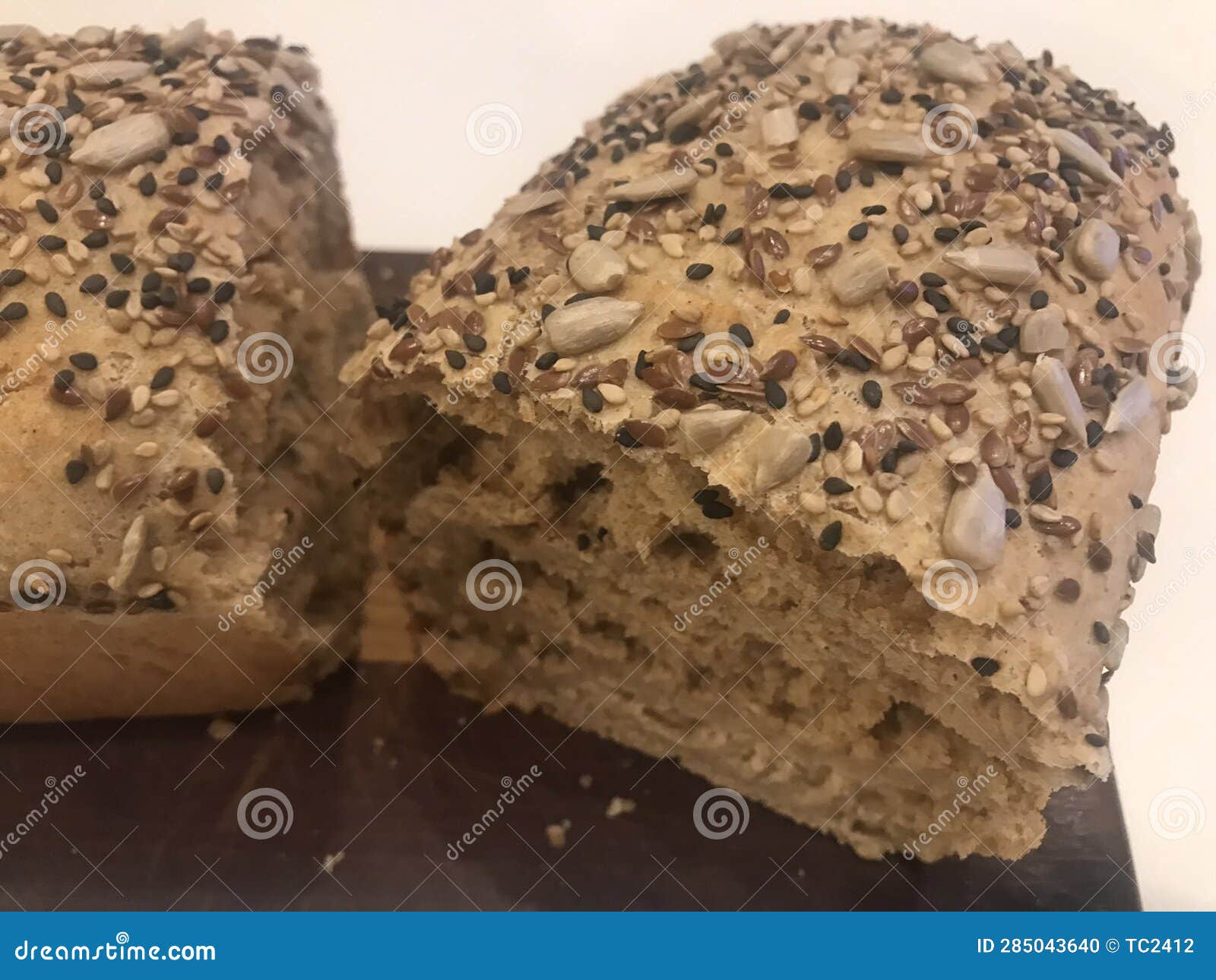 Photo of a Wholemeal Bread with Cereals Stock Photo Image of eating