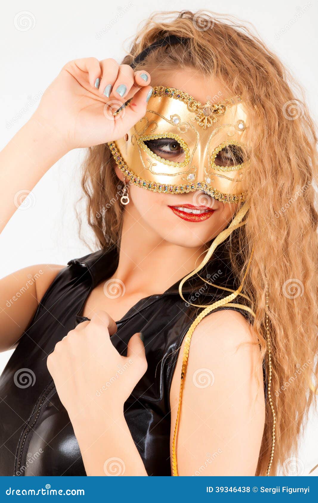Photo Of A Young Woman Wearing Mask Stock Photo - Image of ...