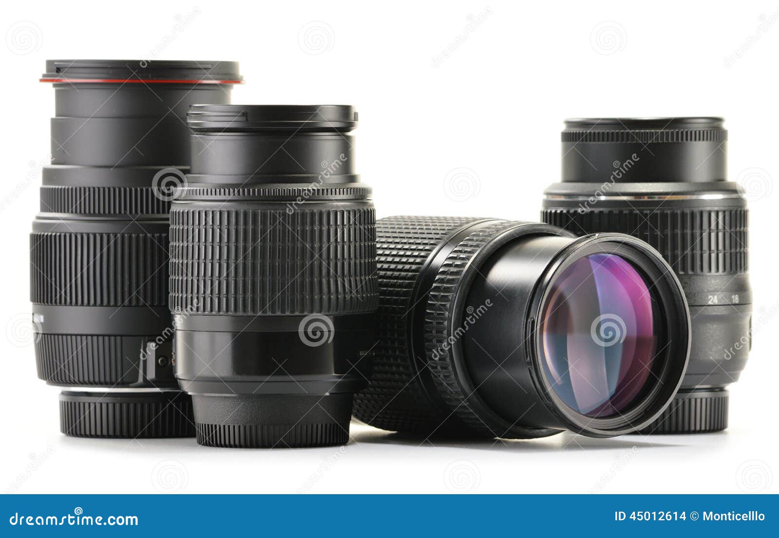 Photo Zoom Lenses on White Background Stock Photo Image of background