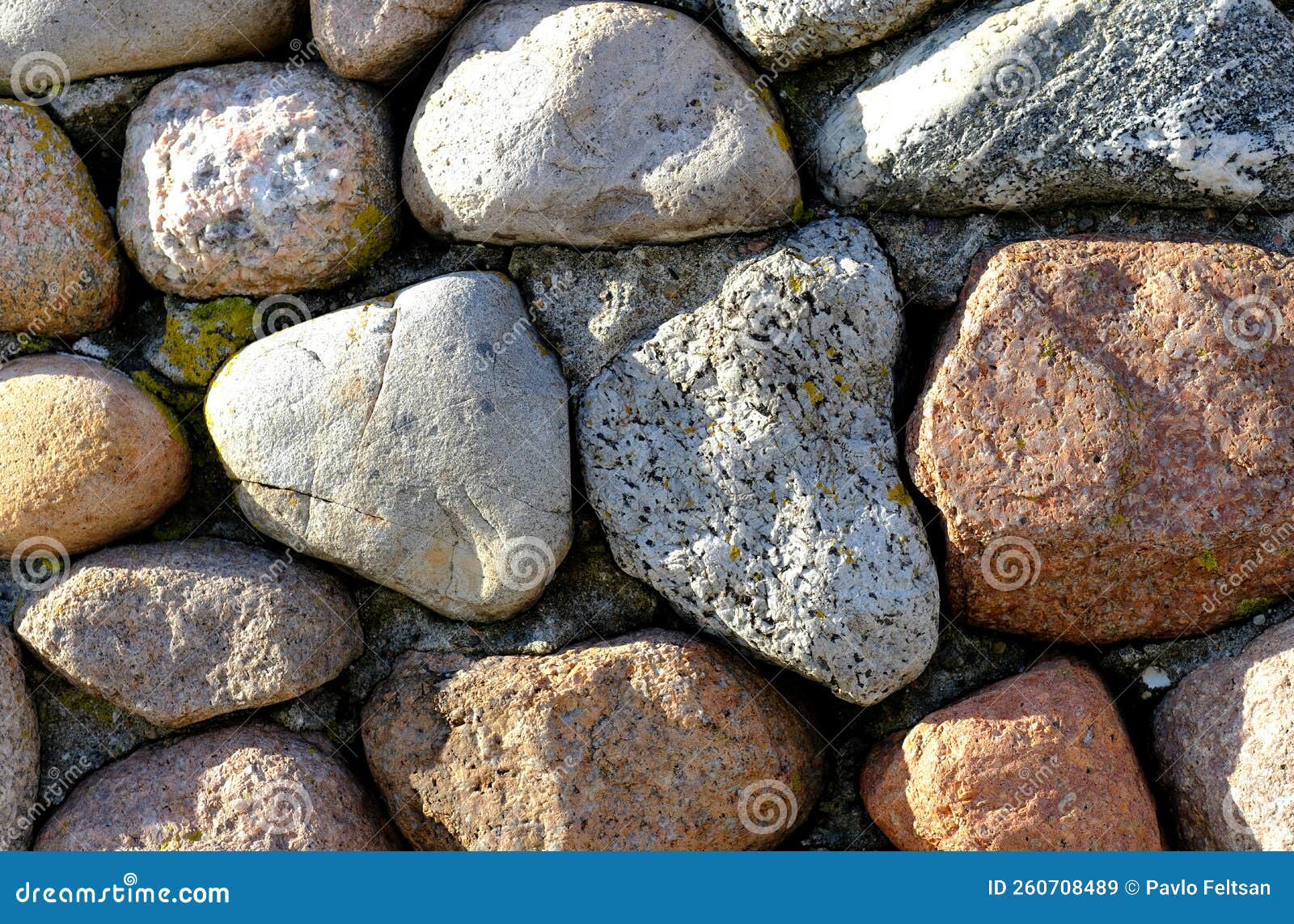 background with natural stones reflected in a photograph