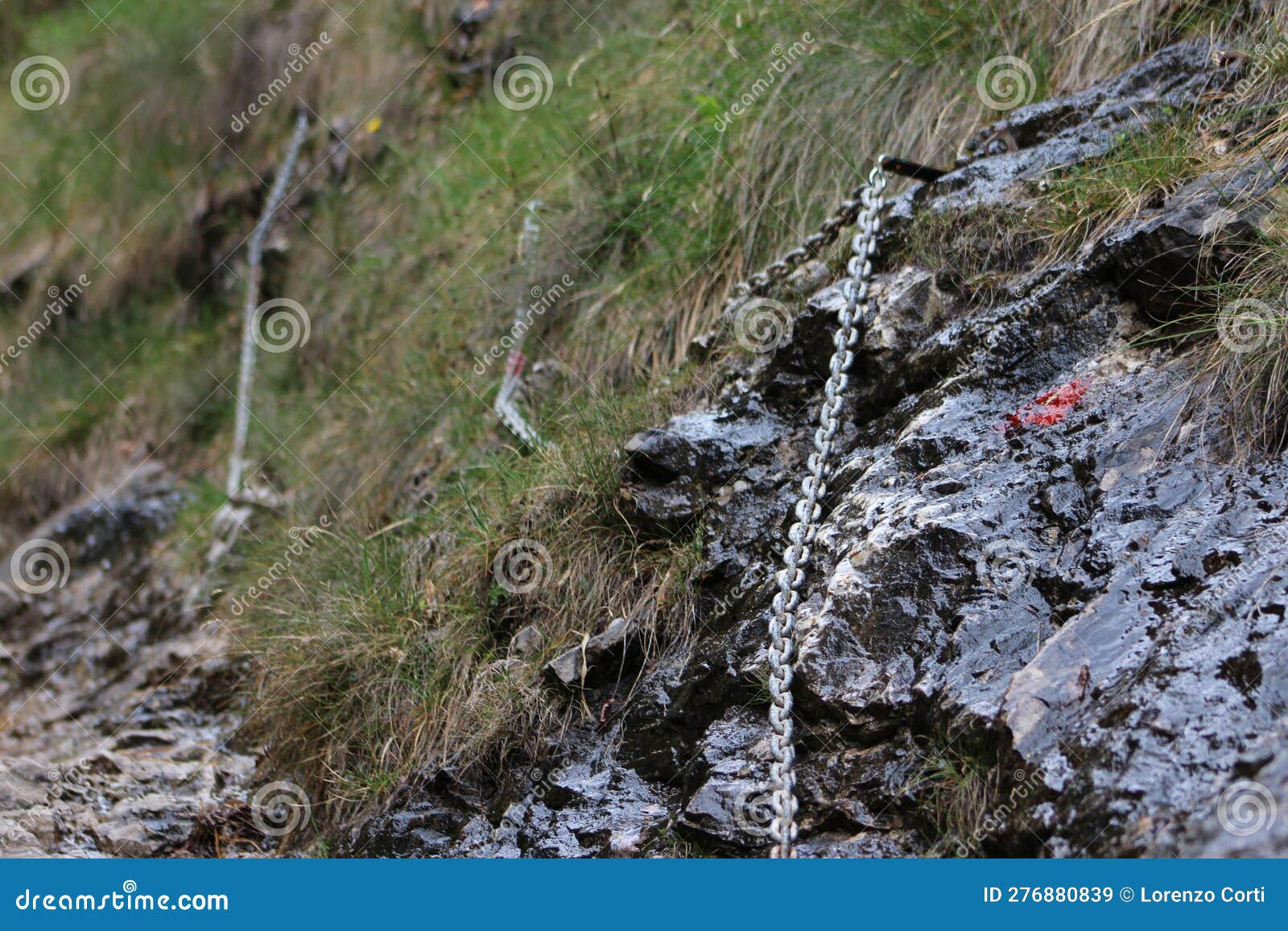 Wall of slippery rocks stock image. Image of geology 276880839