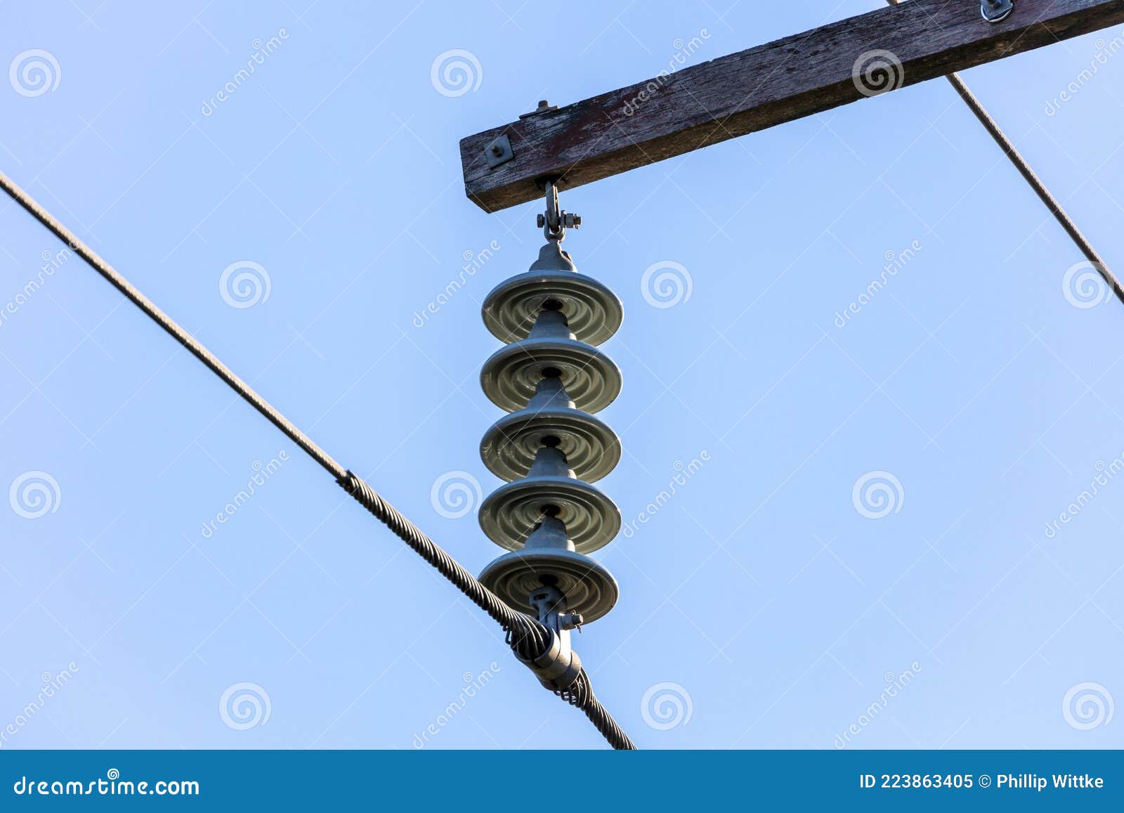 Photograph of a Transmission Line Cable System and Assembly Stock Image Image of transmission