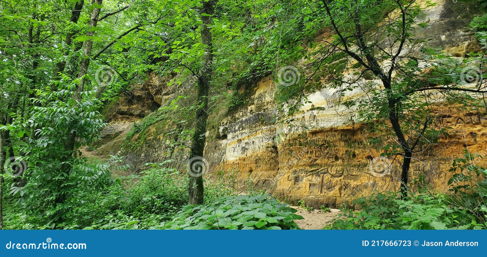 sandstone bluffs at white water state park