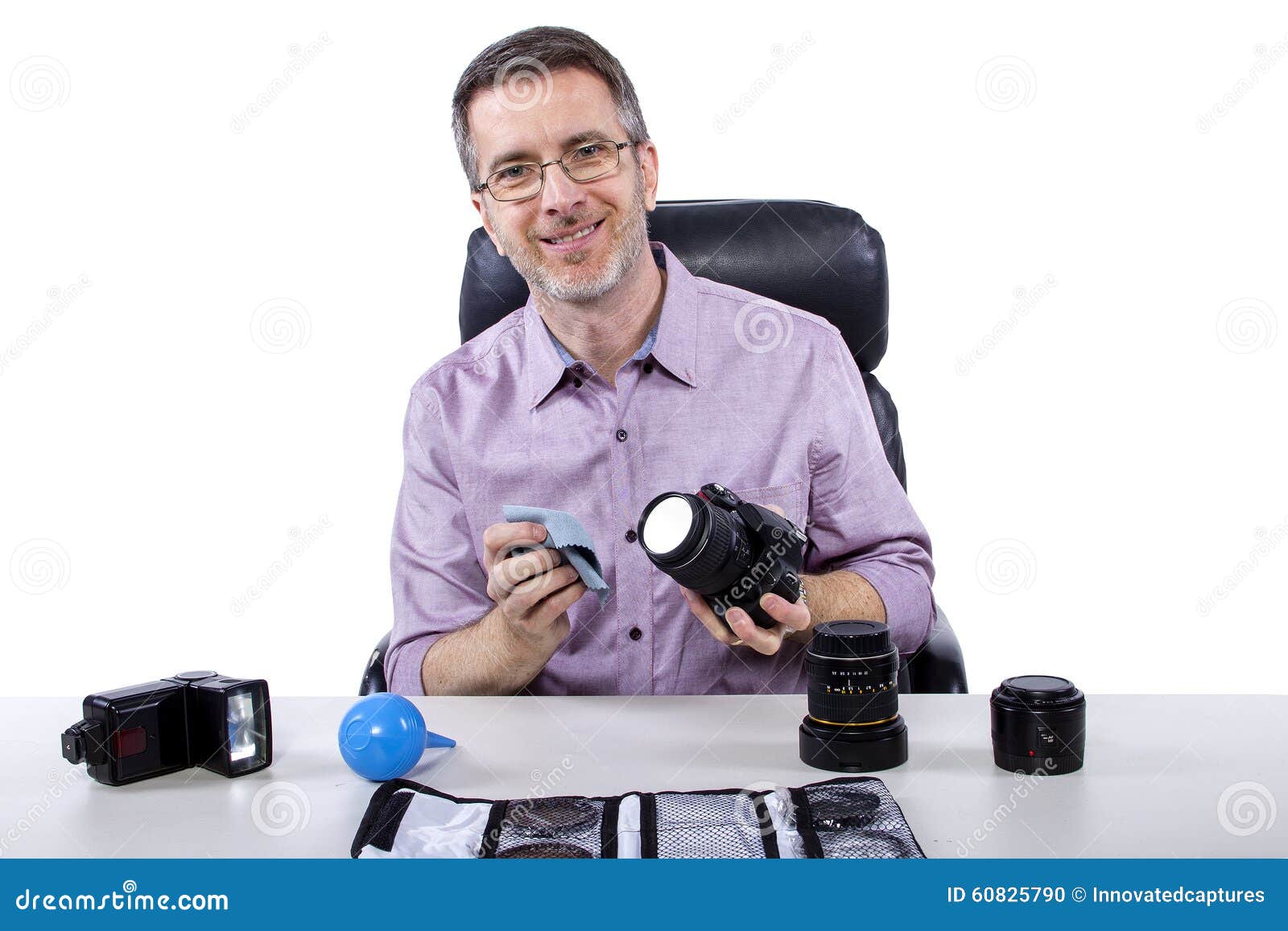 photographer with equipment