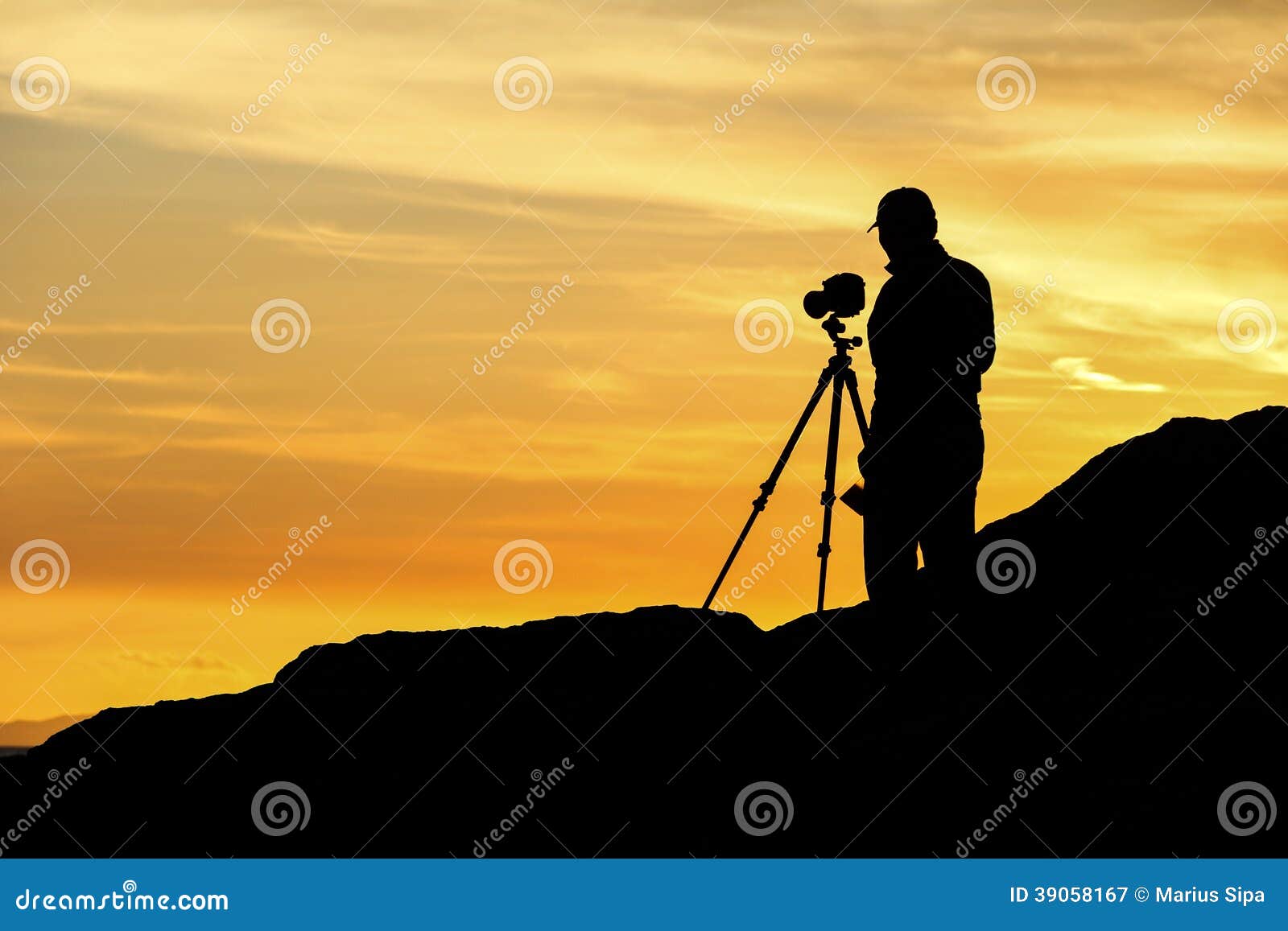 Photographer stock image. Image of tripod, outdoor, cloud 39058167