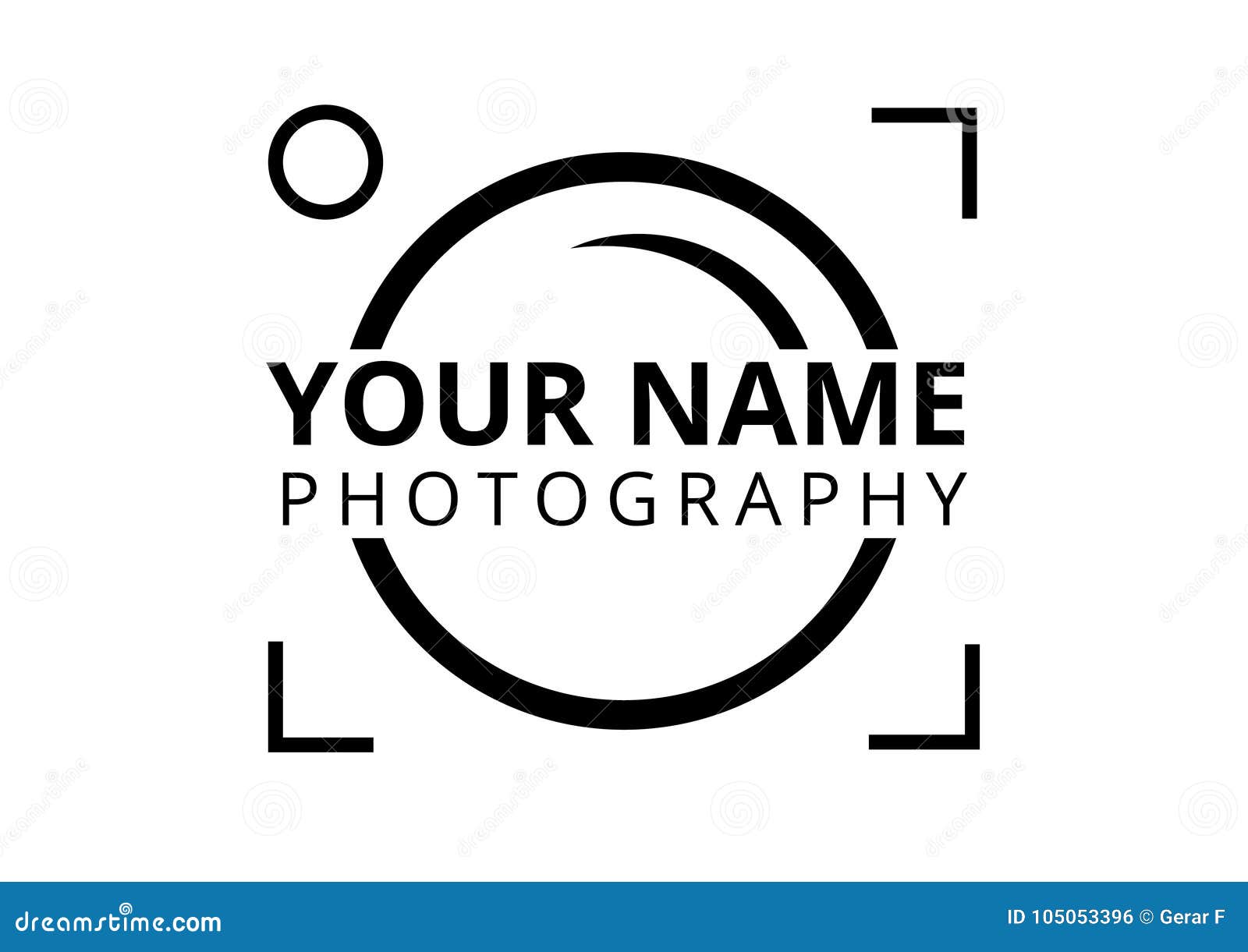 photographer logo plain style