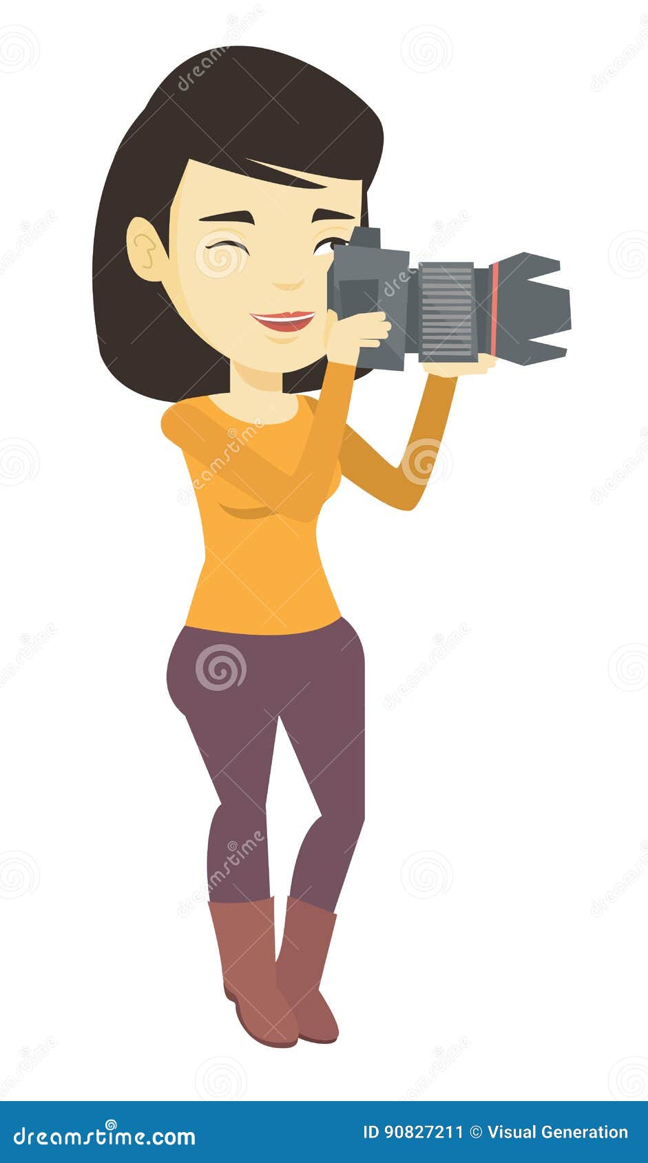 Photographer Taking Photo Vector Illustration. Cartoon Vector ...