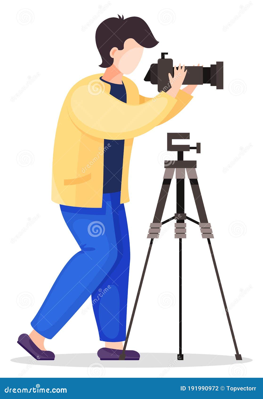 Photographer is Taking Picture. Photographer Character Web Icon with ...