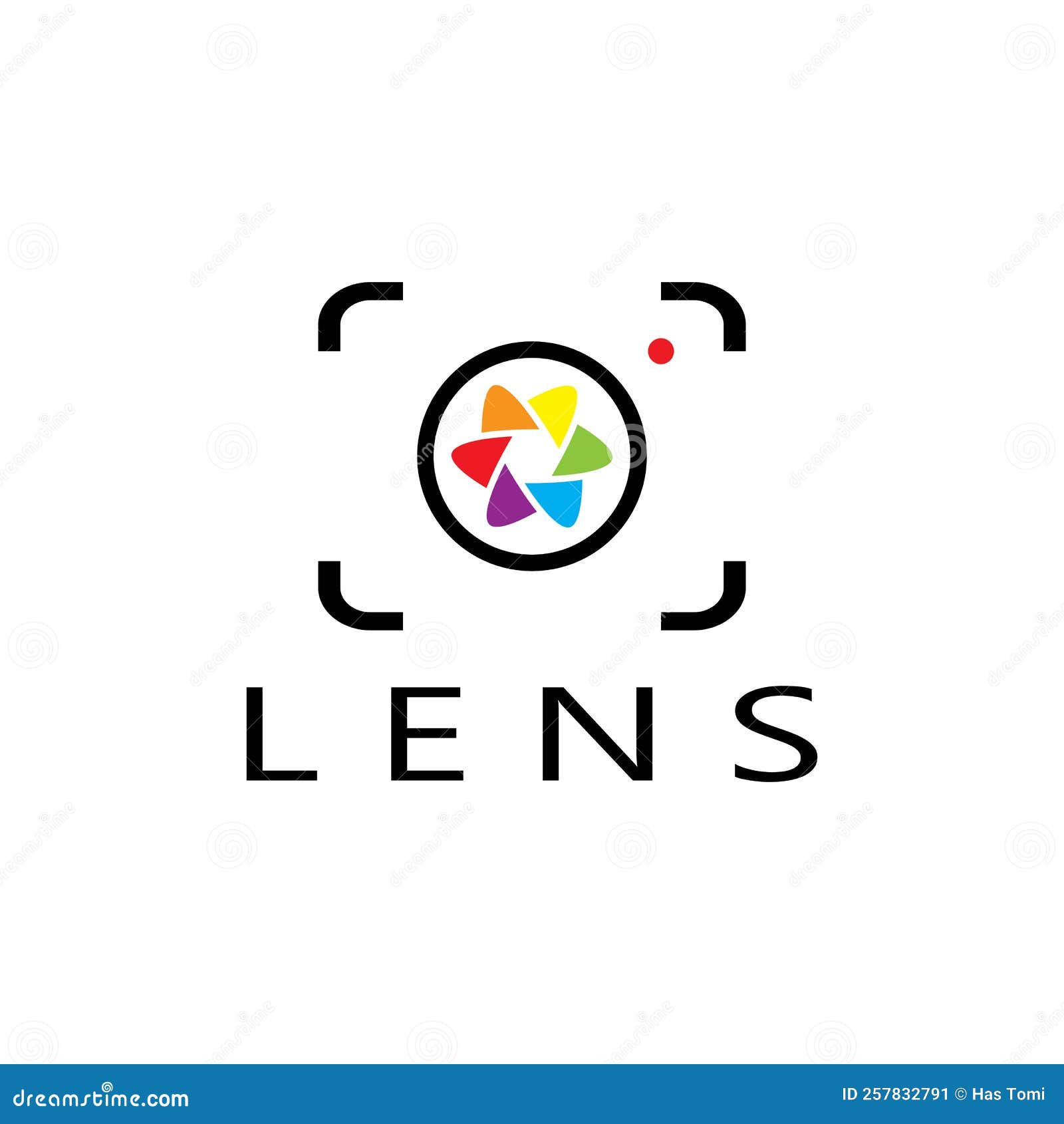 Photography Camera Logo Icon Vector Design Template Isolated on Black