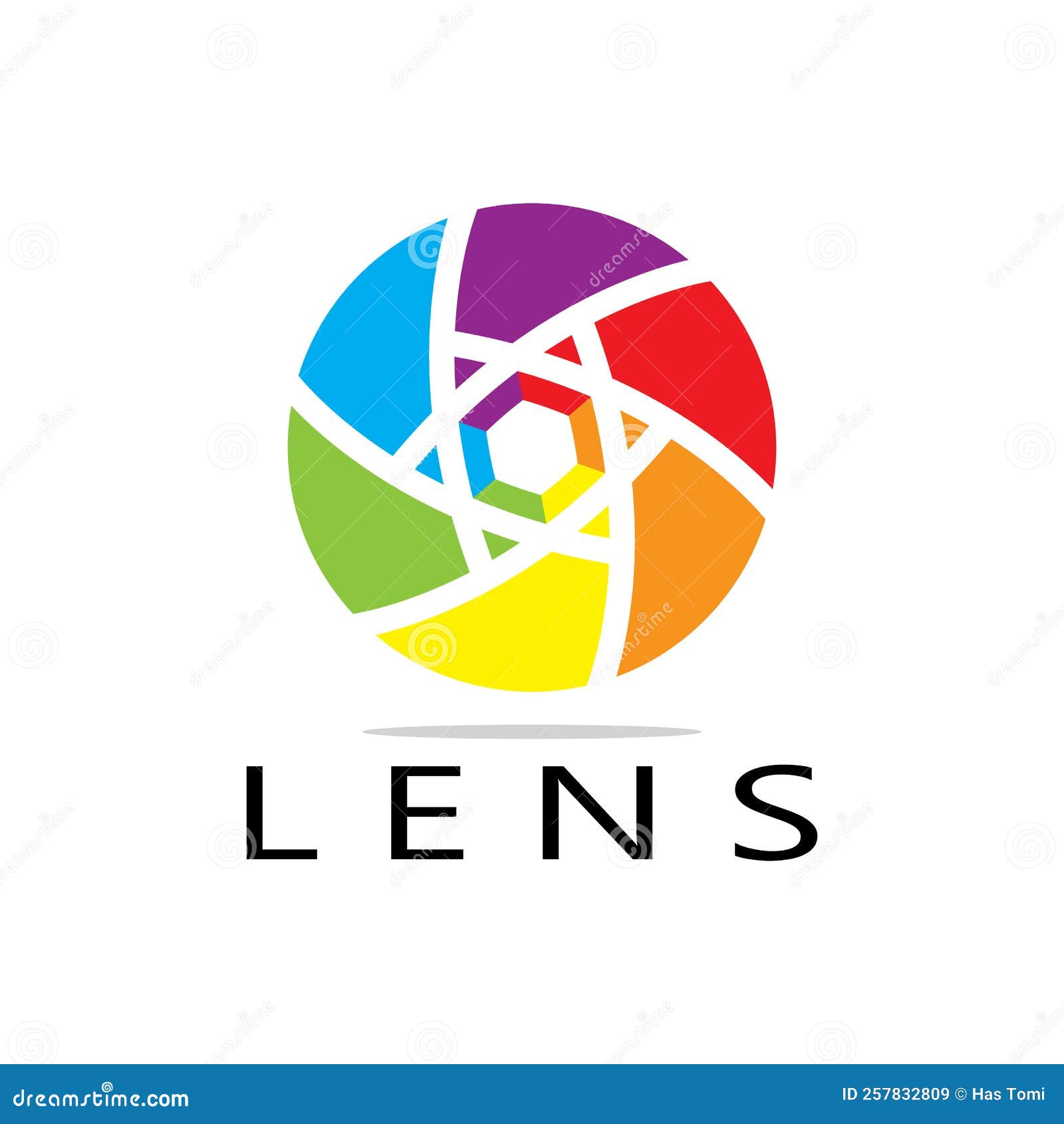 Photography Camera Logo Icon Vector Design Template Isolated on Black