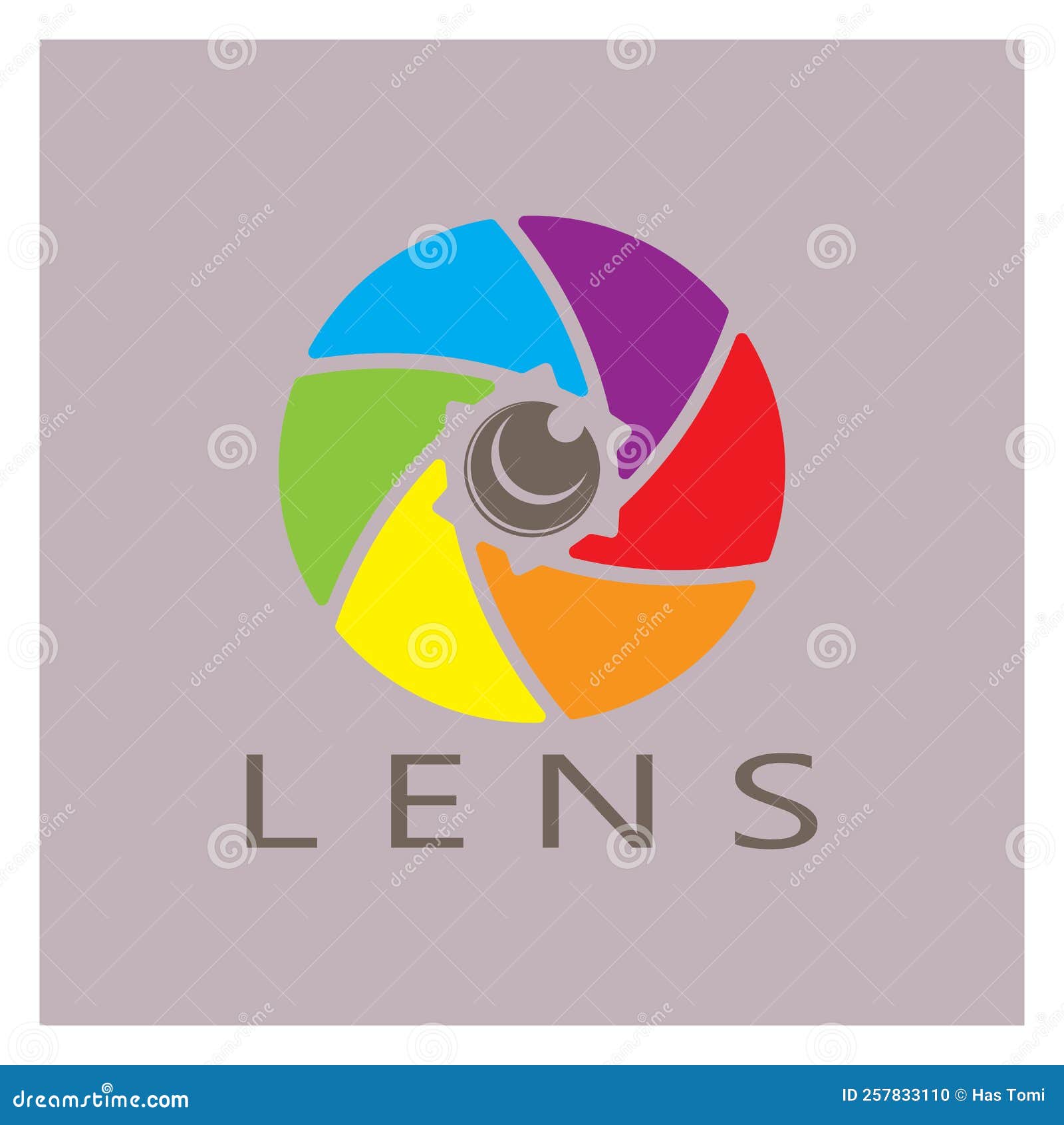 Photography Camera Logo Icon Vector Design Template Isolated on Black