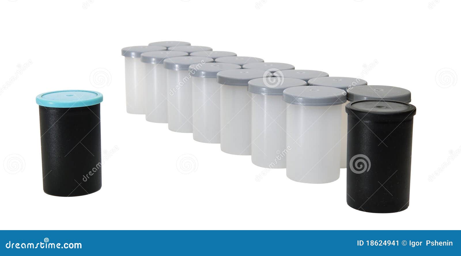 Photography film canisters stock image. Image of cylinder 18624941