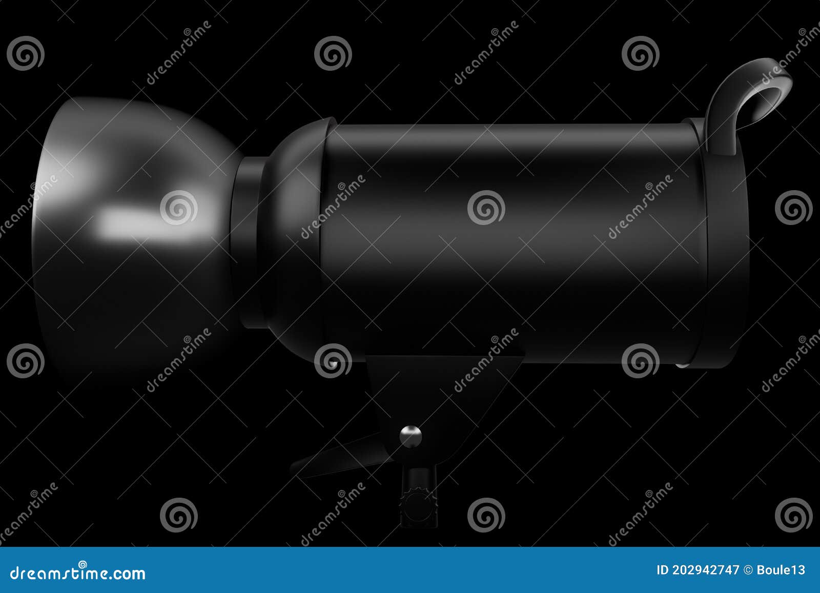 photography high speed studio flash lamp with curtain  on black