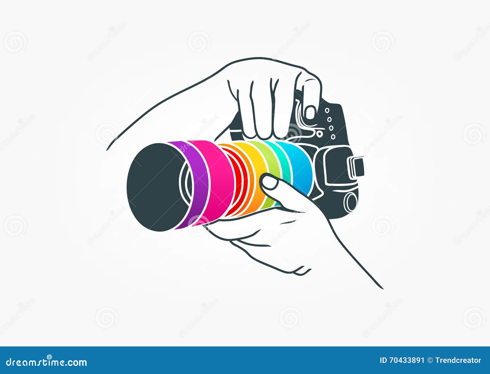 photography logo, camera concept 