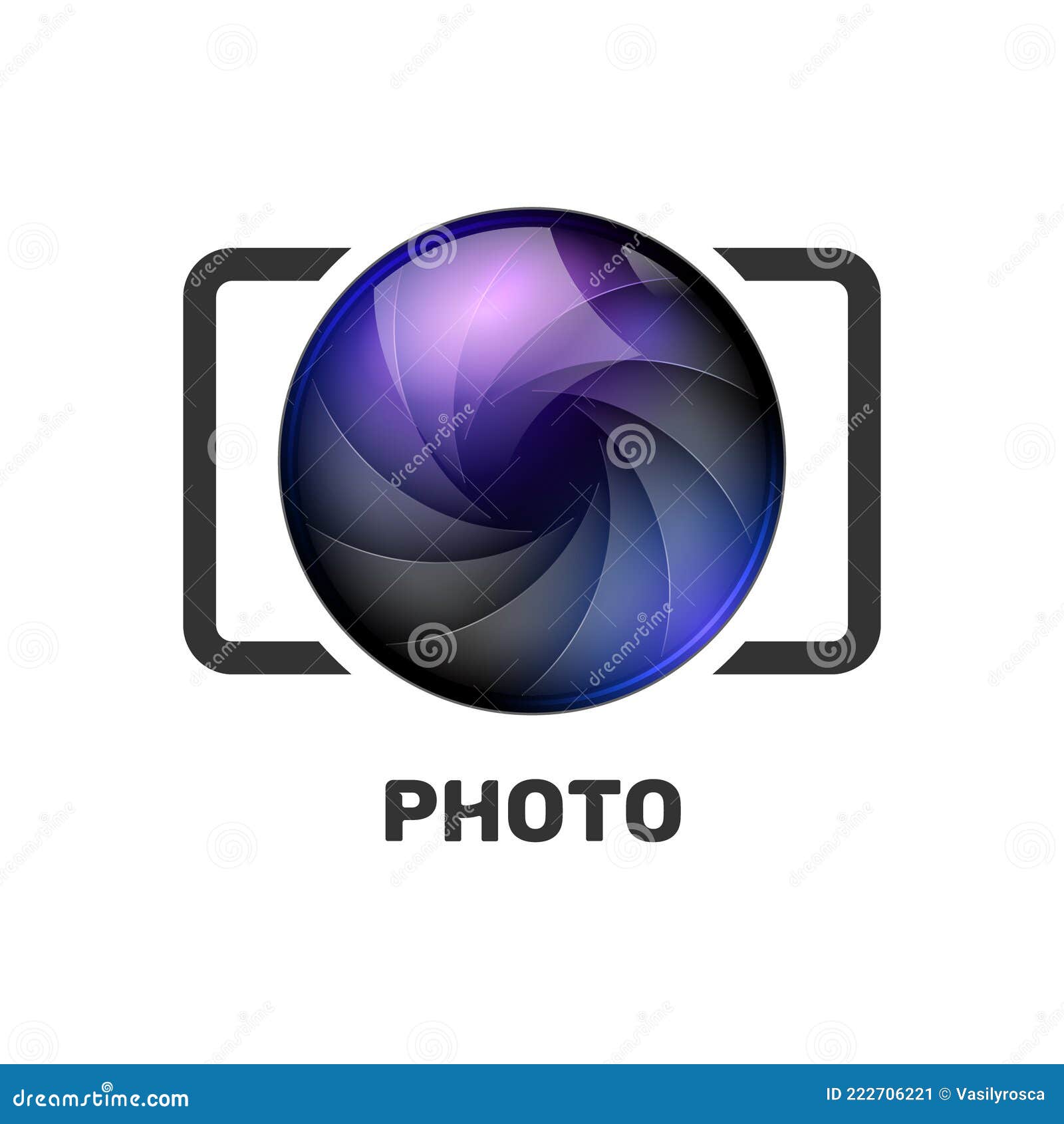 Photography logo, camera logo, modern camera Template